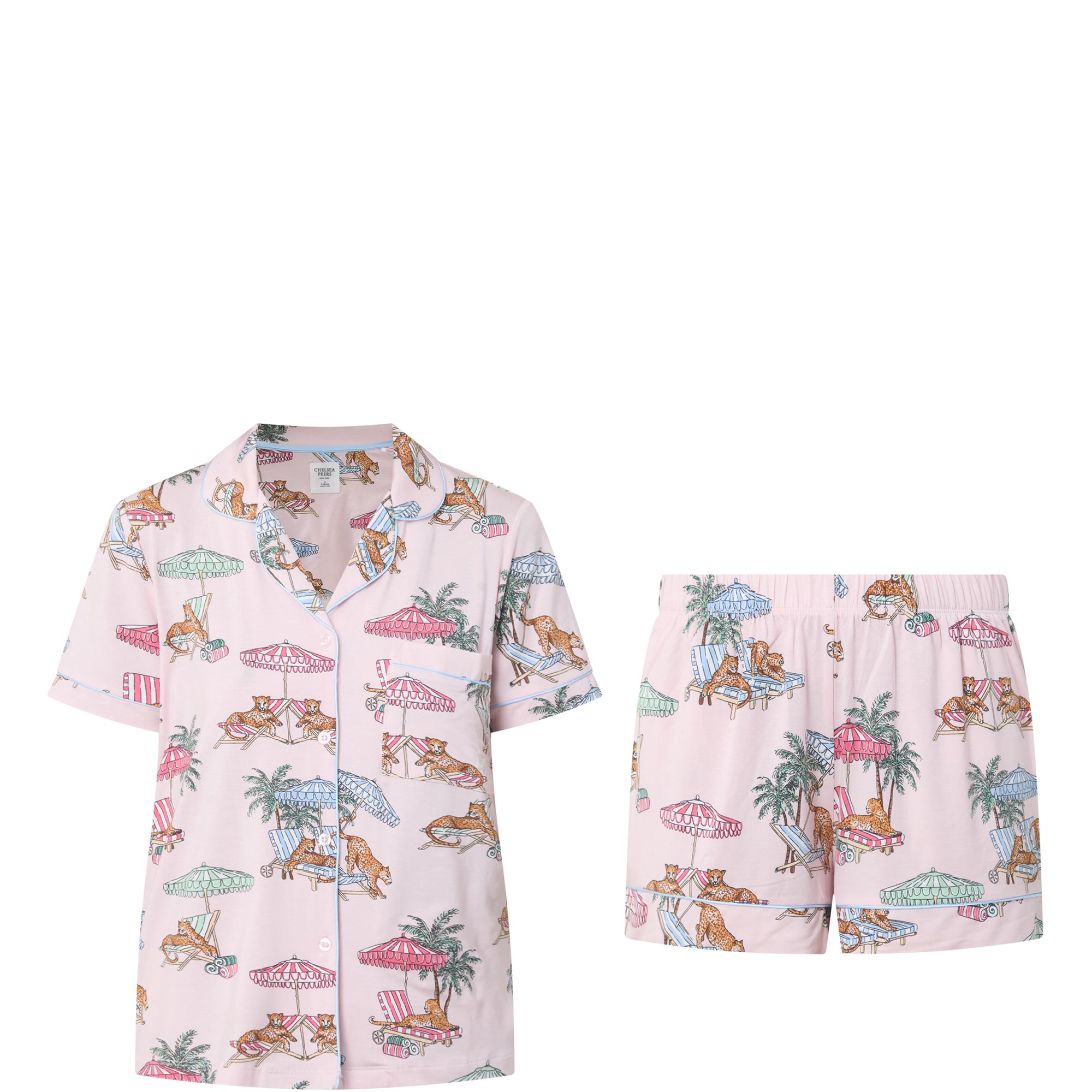 Lounging Leopards Short Pyjama Set