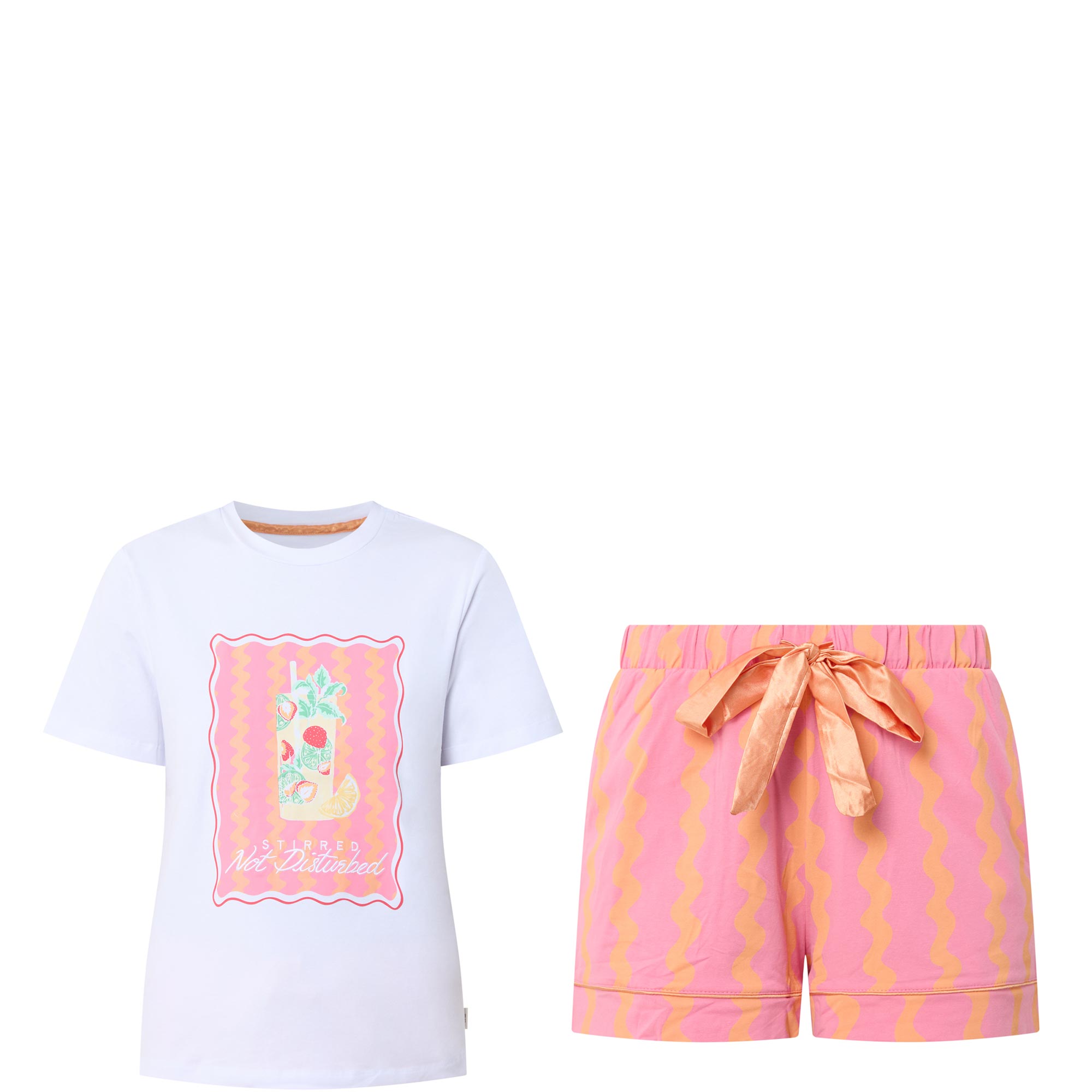 Wavy Stripe Cocktail Short Pyjama Set