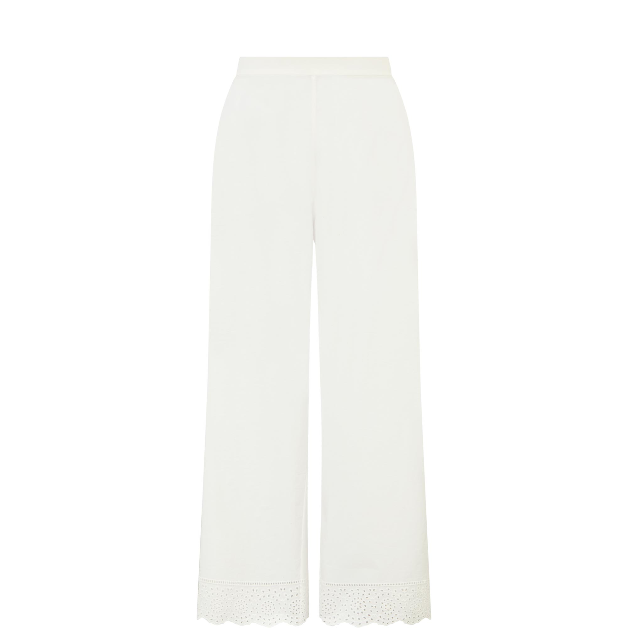 Gretana Broderie Anglaise Wide Leg Trousers