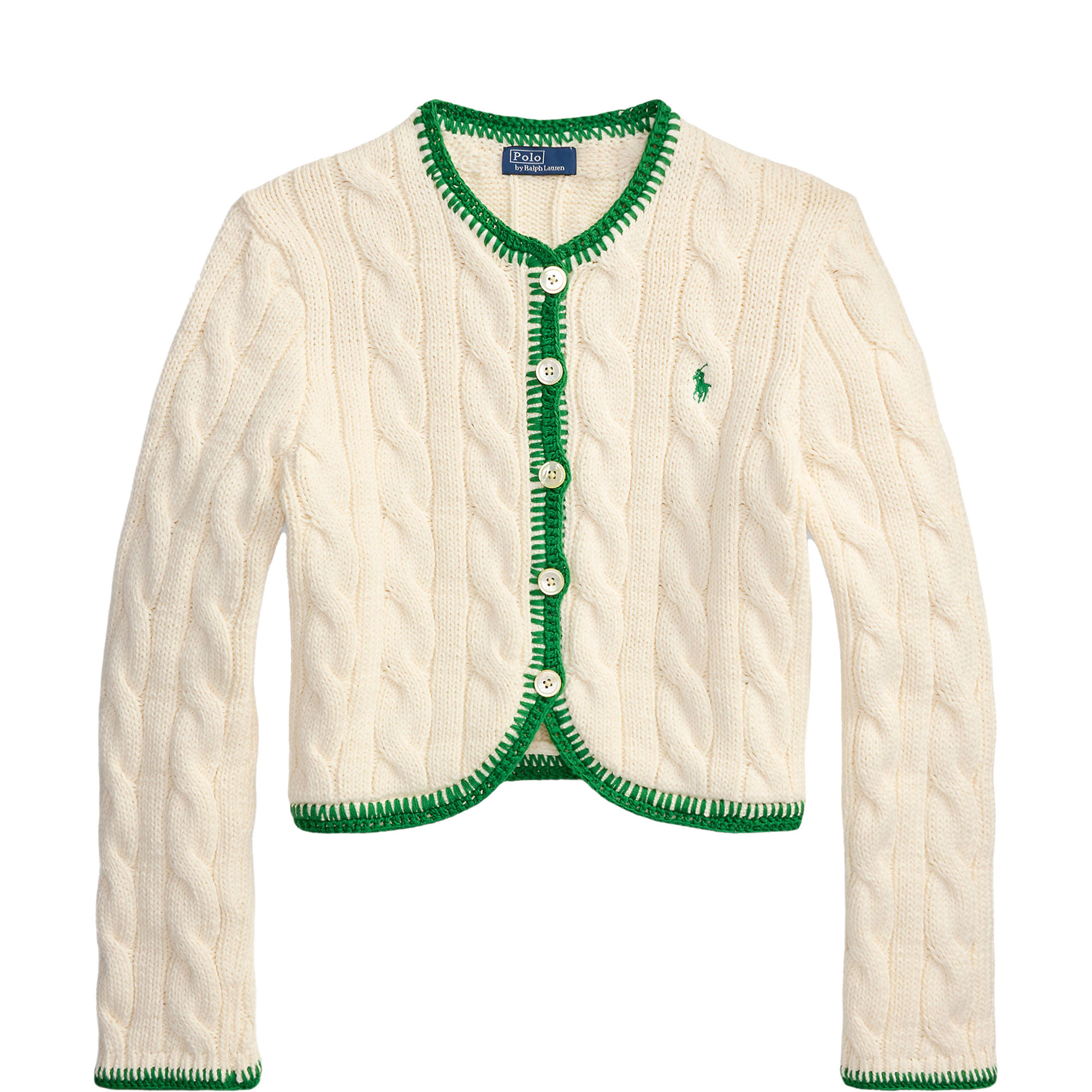 Cable Knit Cropped Cardigan