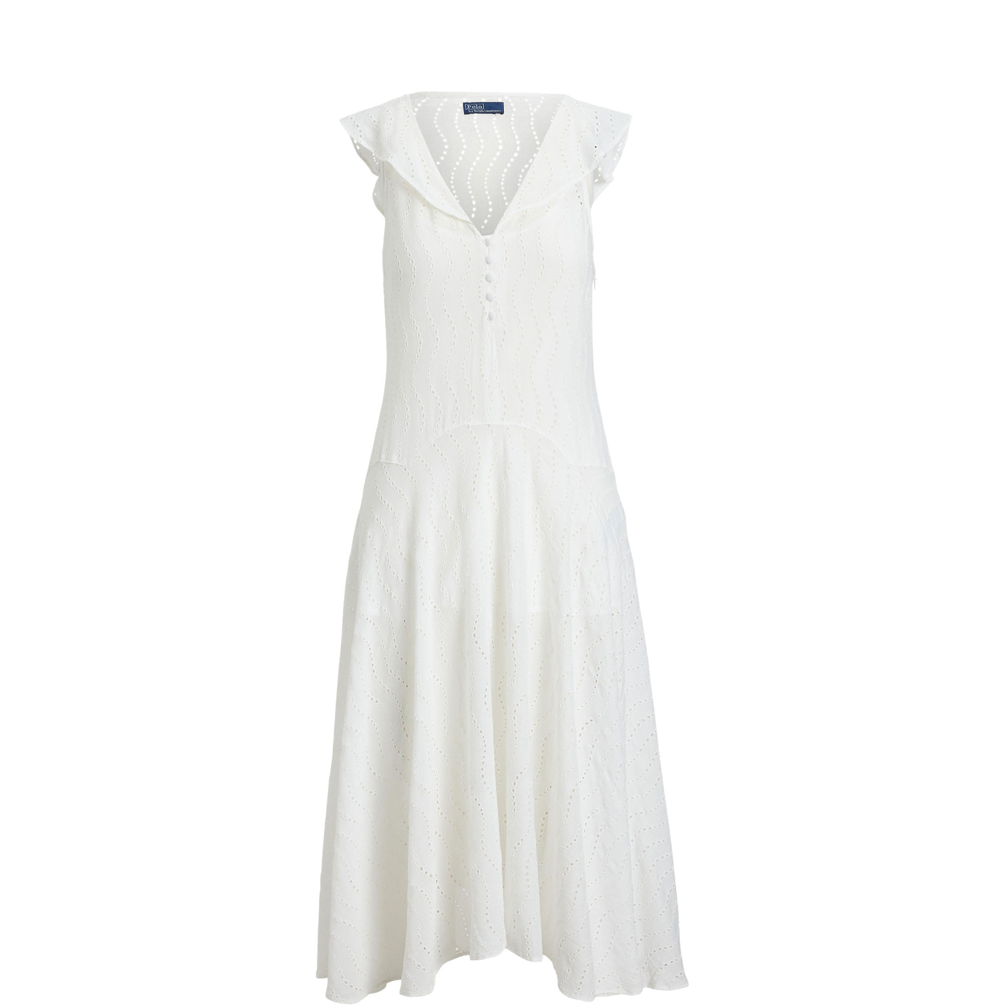 Eyelet Embroidery Flared Dress