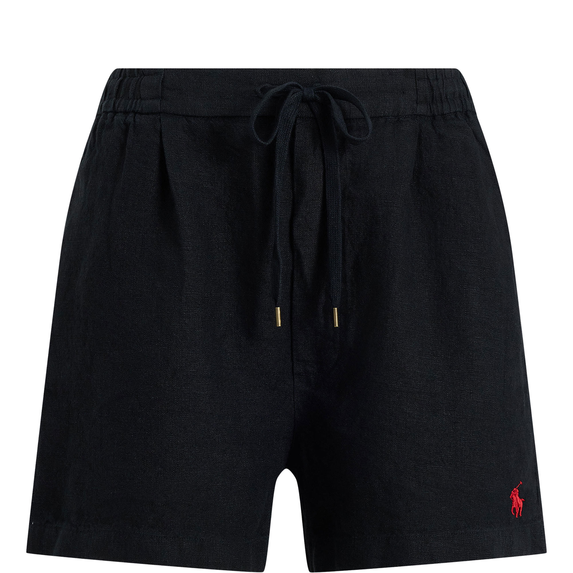 Pony Logo Linen Drawstring Shorts