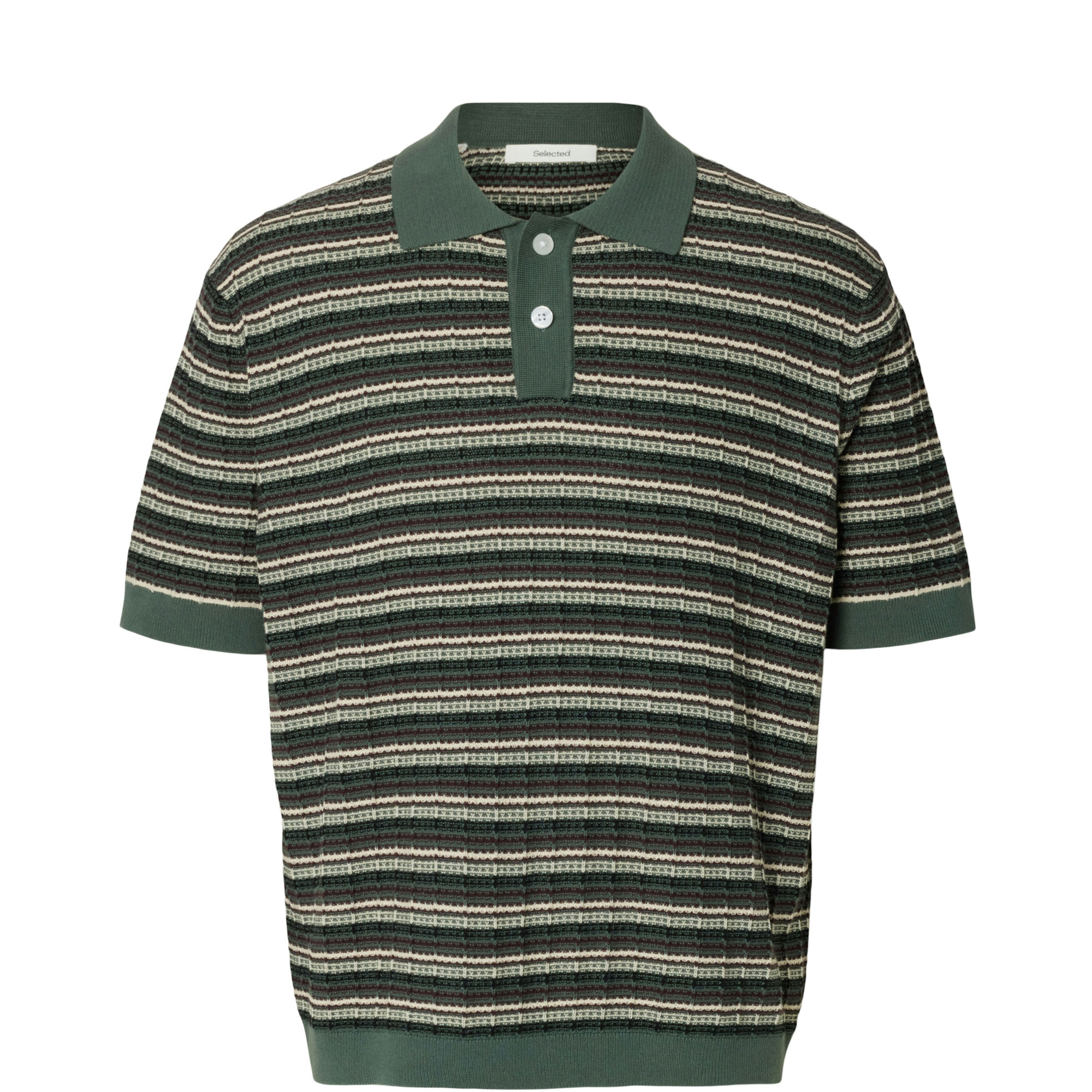 Cole Striped Knitted Polo Shirt