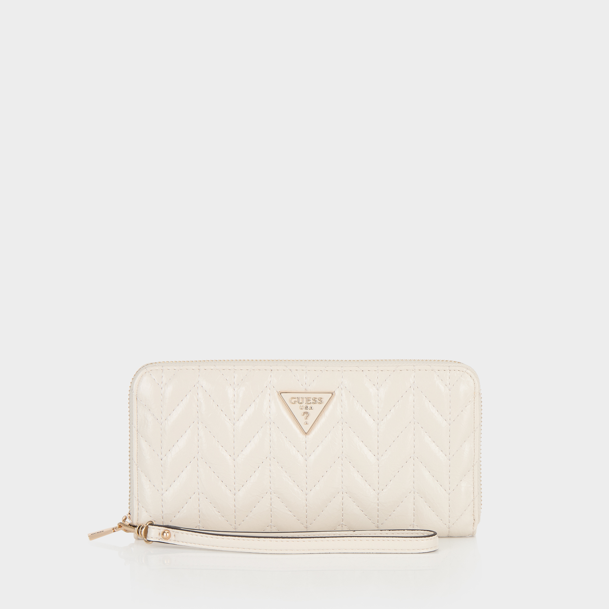 Cheryl Logo Quilted Large Zip Wallet