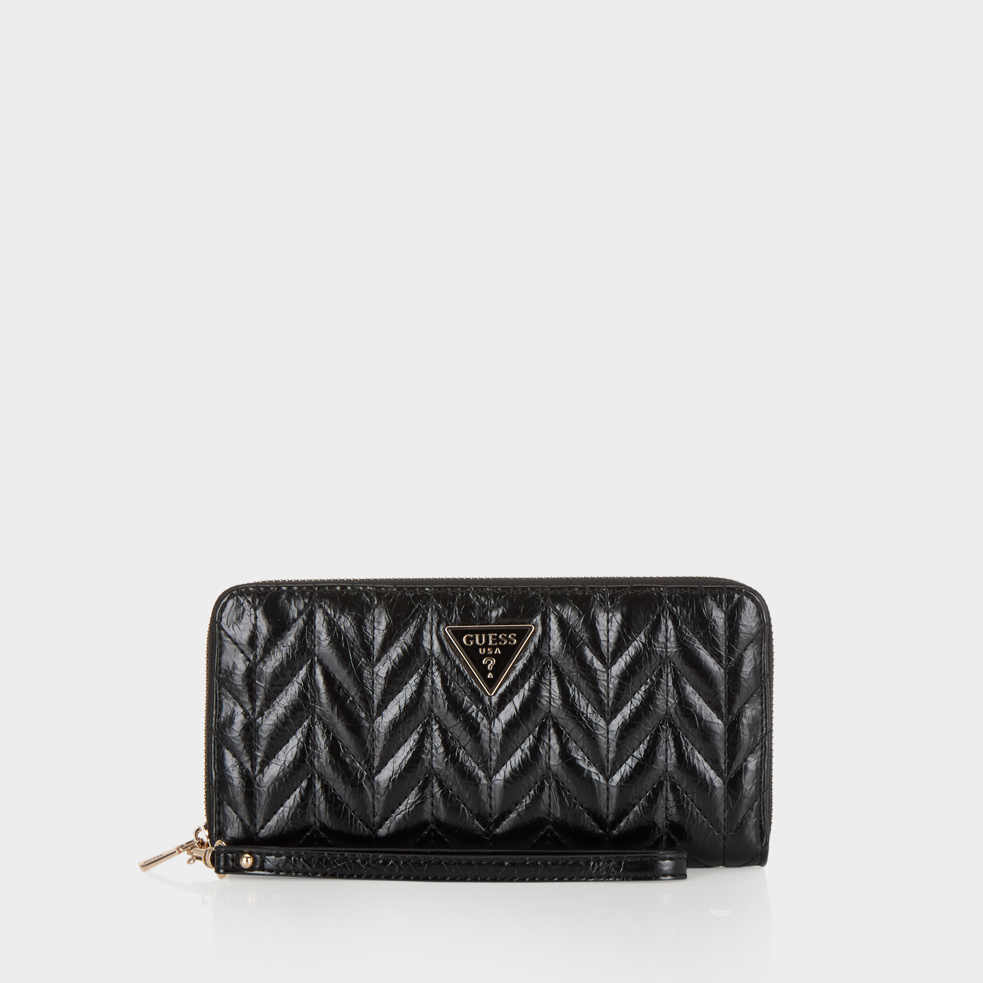 Cheryl Logo Quilted Large Zip Wallet