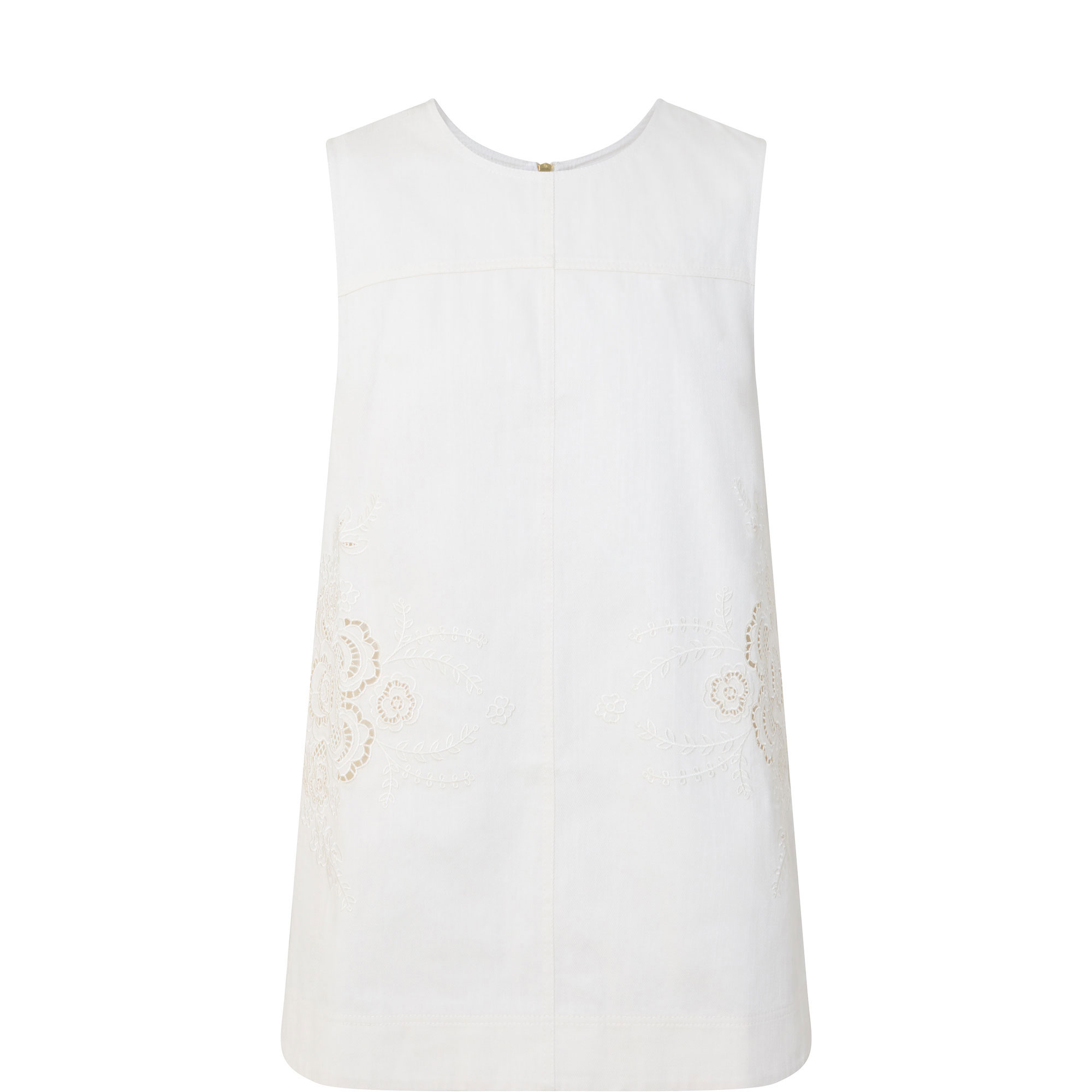 Halo Embroidery Mini Shift Dress