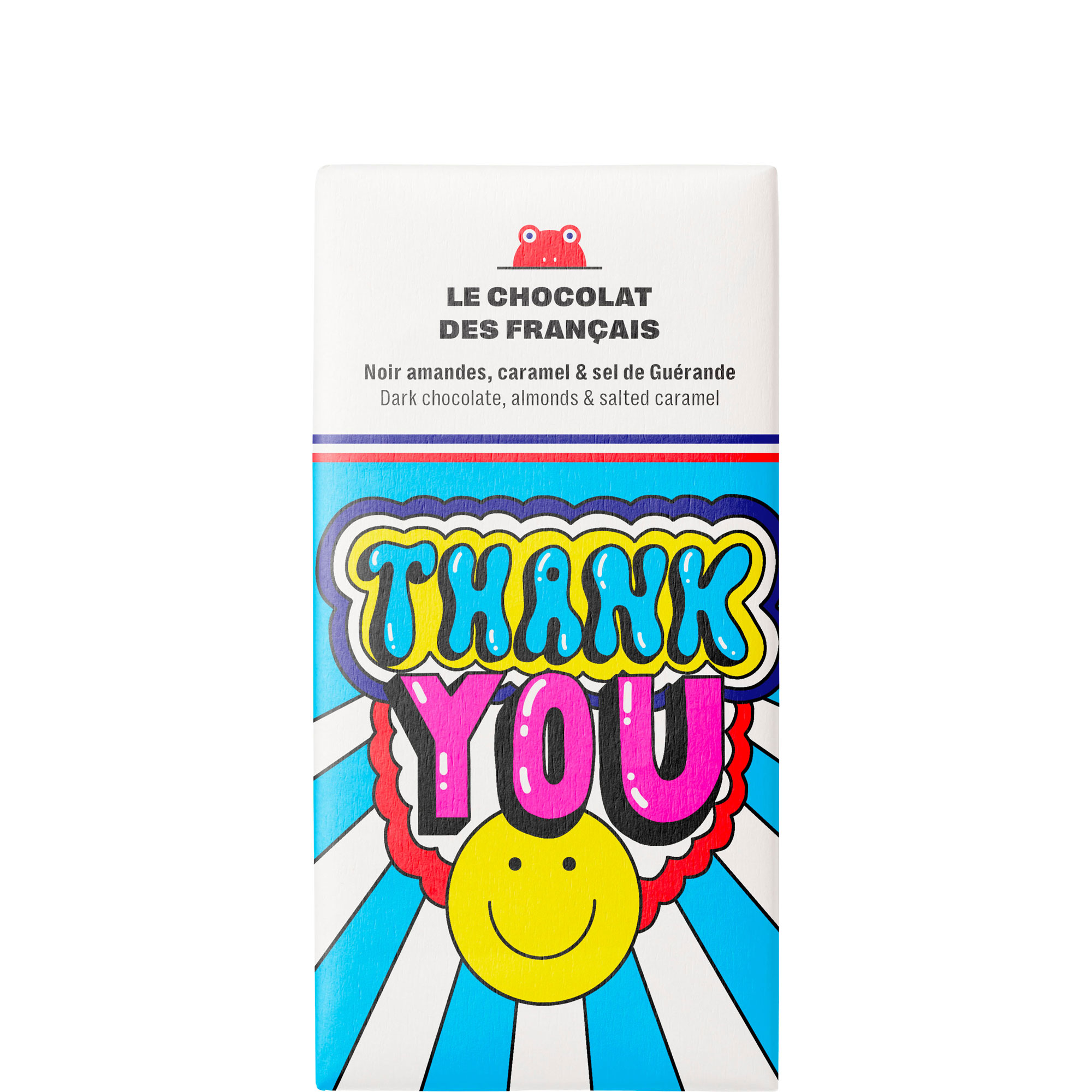 56% Dark Chocolate Bar With Almonds And Salted Caramel / Thank You