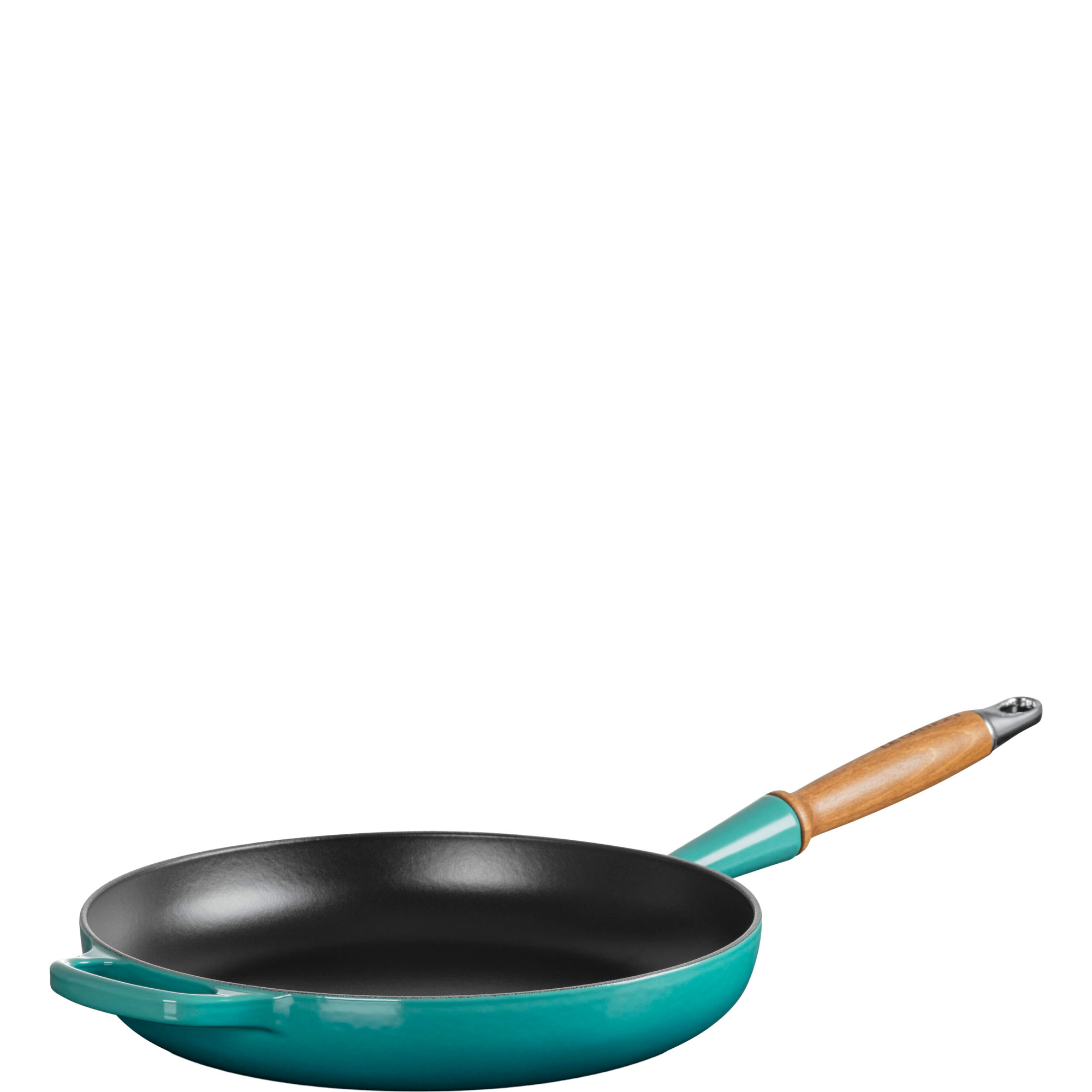 Signature Cast Iron Frying Pan with Wooden Handle 28cm