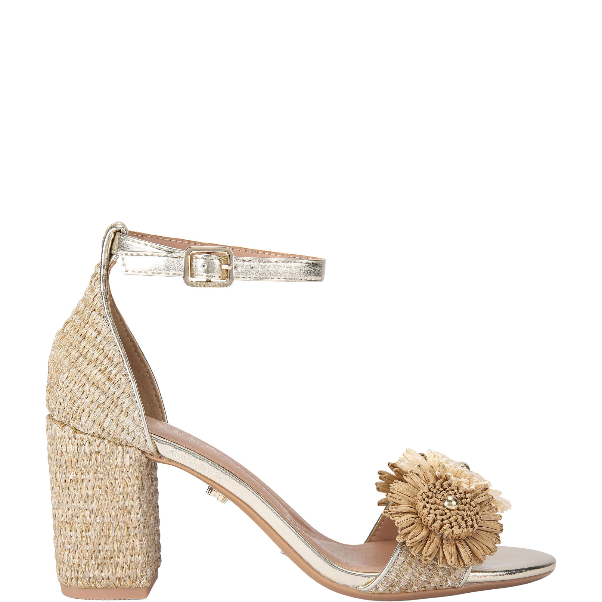 Sorrento Floral Appliqu&eacute; Block Heels
