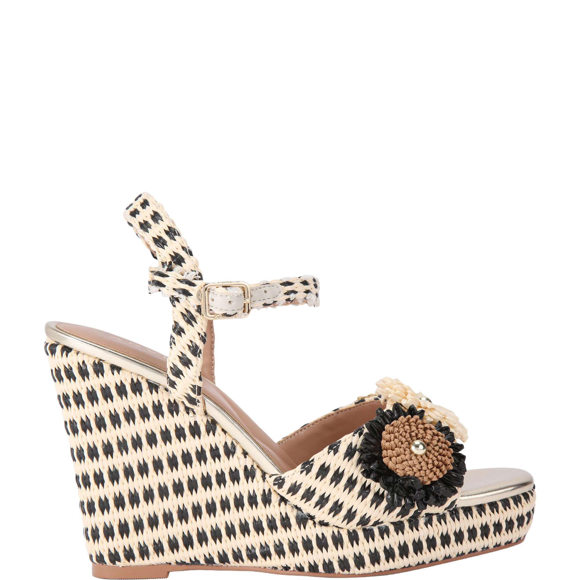 Sorrento Flower Wedge Heels