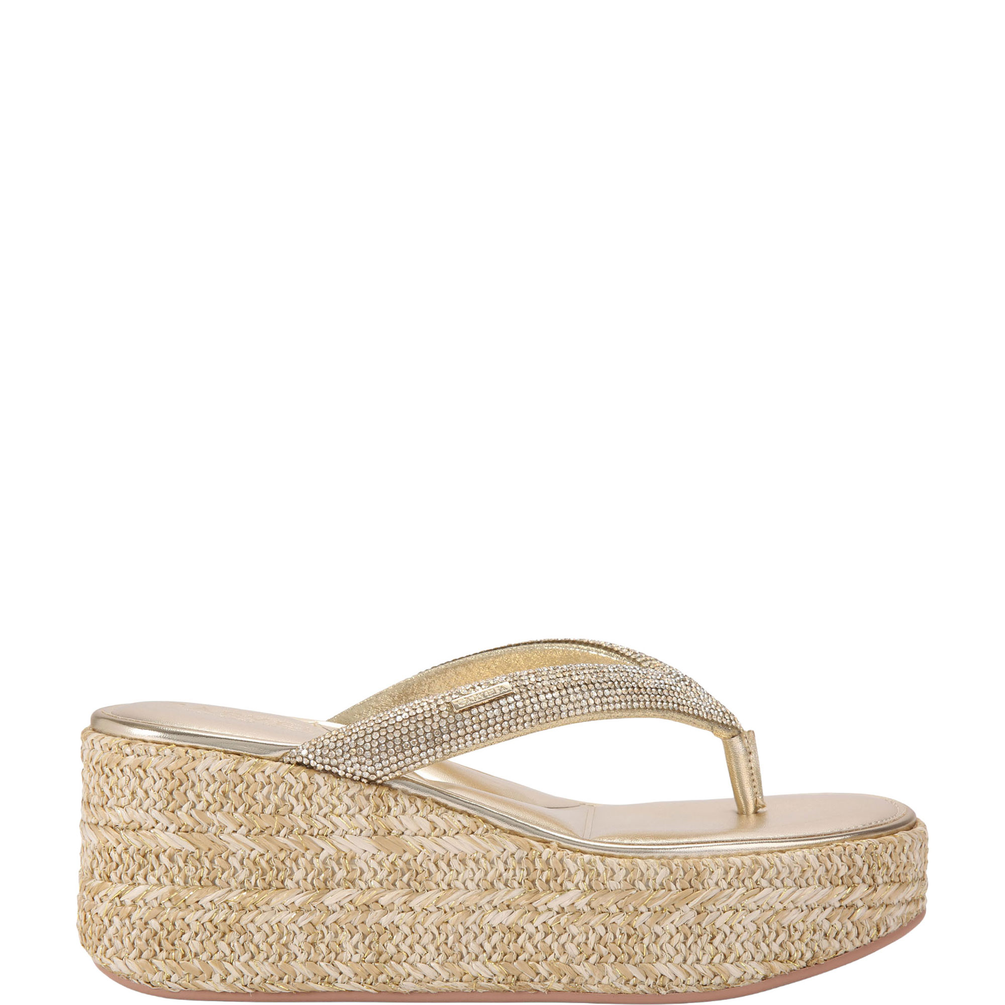 Riviera Embellished Raffia Flatforms