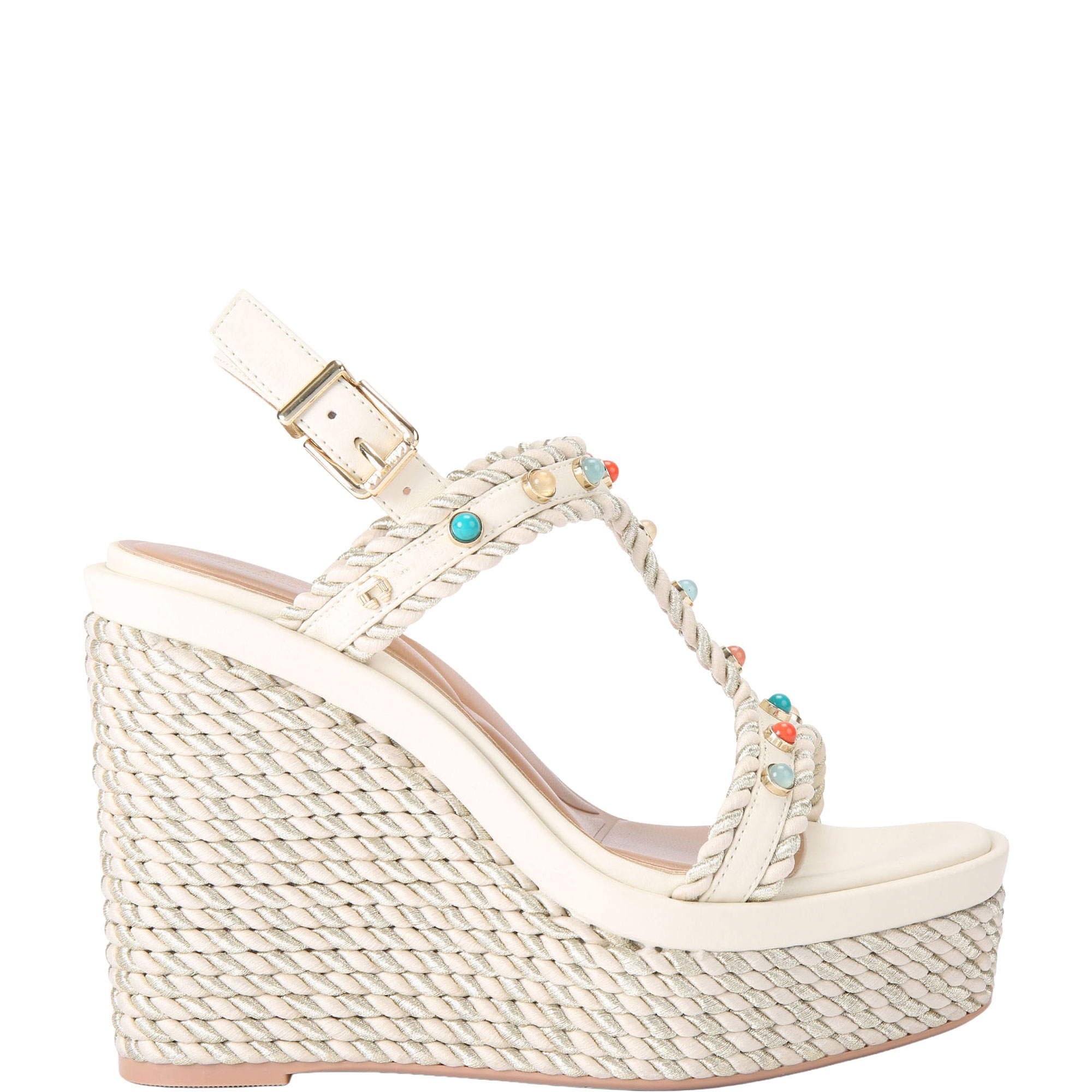 Sorella Embellished Woven Wedge Sandals