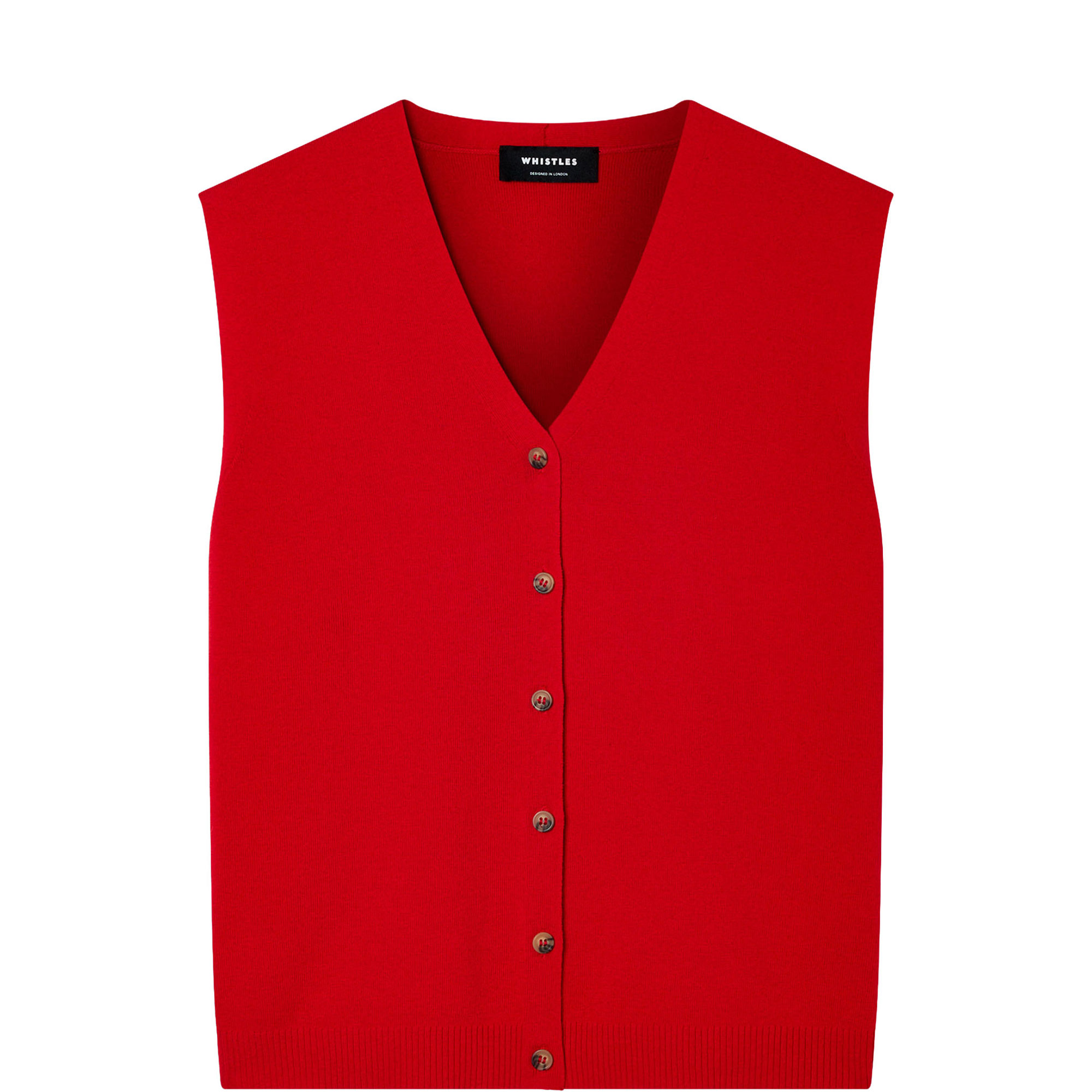 Button Front Knitted Tank Top