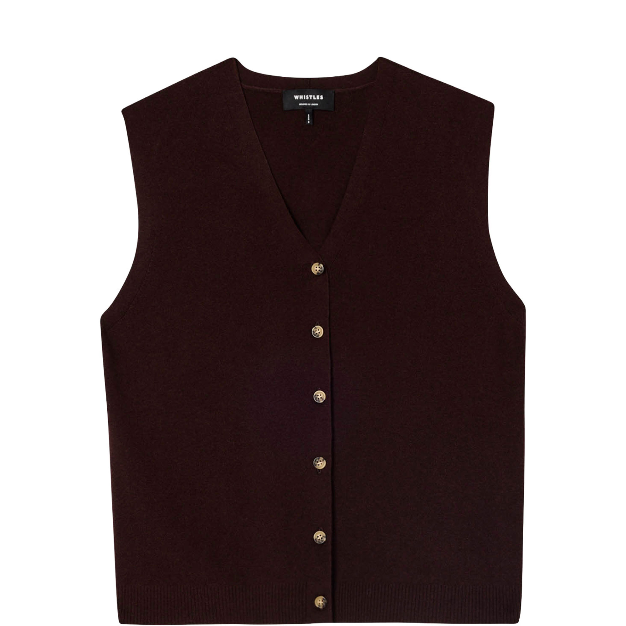 Button Front Knitted Tank Top