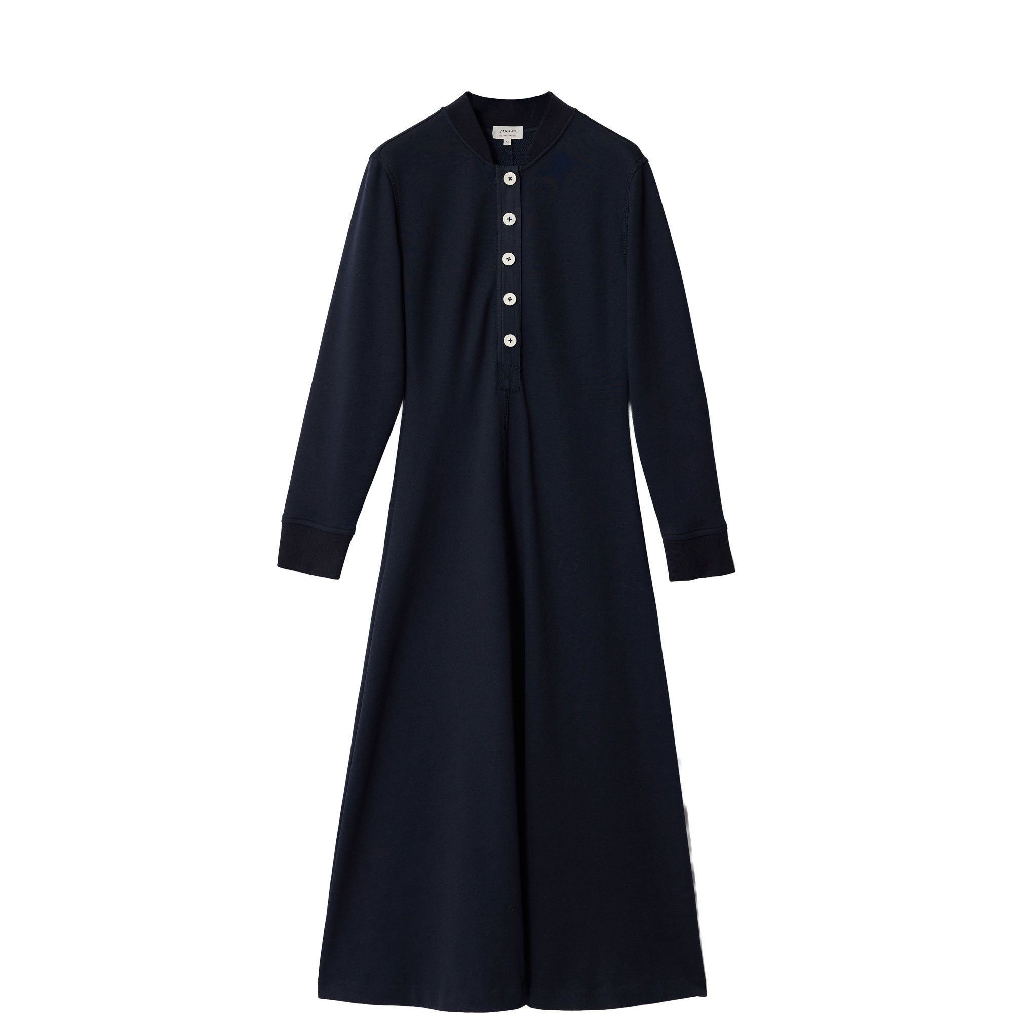 Heavy Button Flared Dress