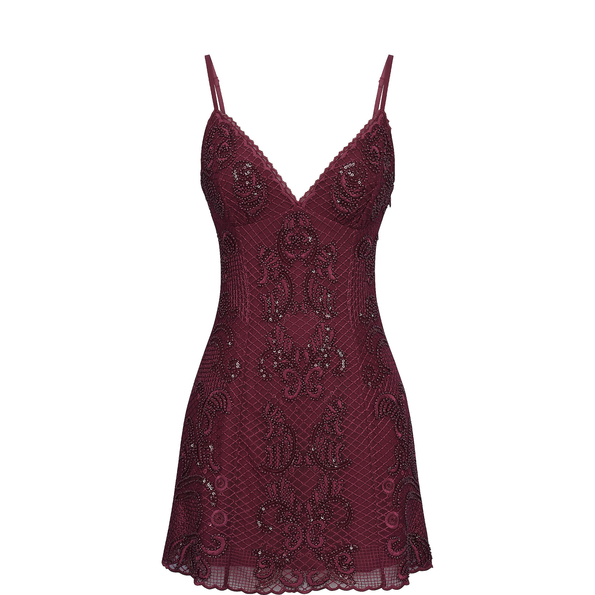 Catarina Hand-Beaded Mini Dress