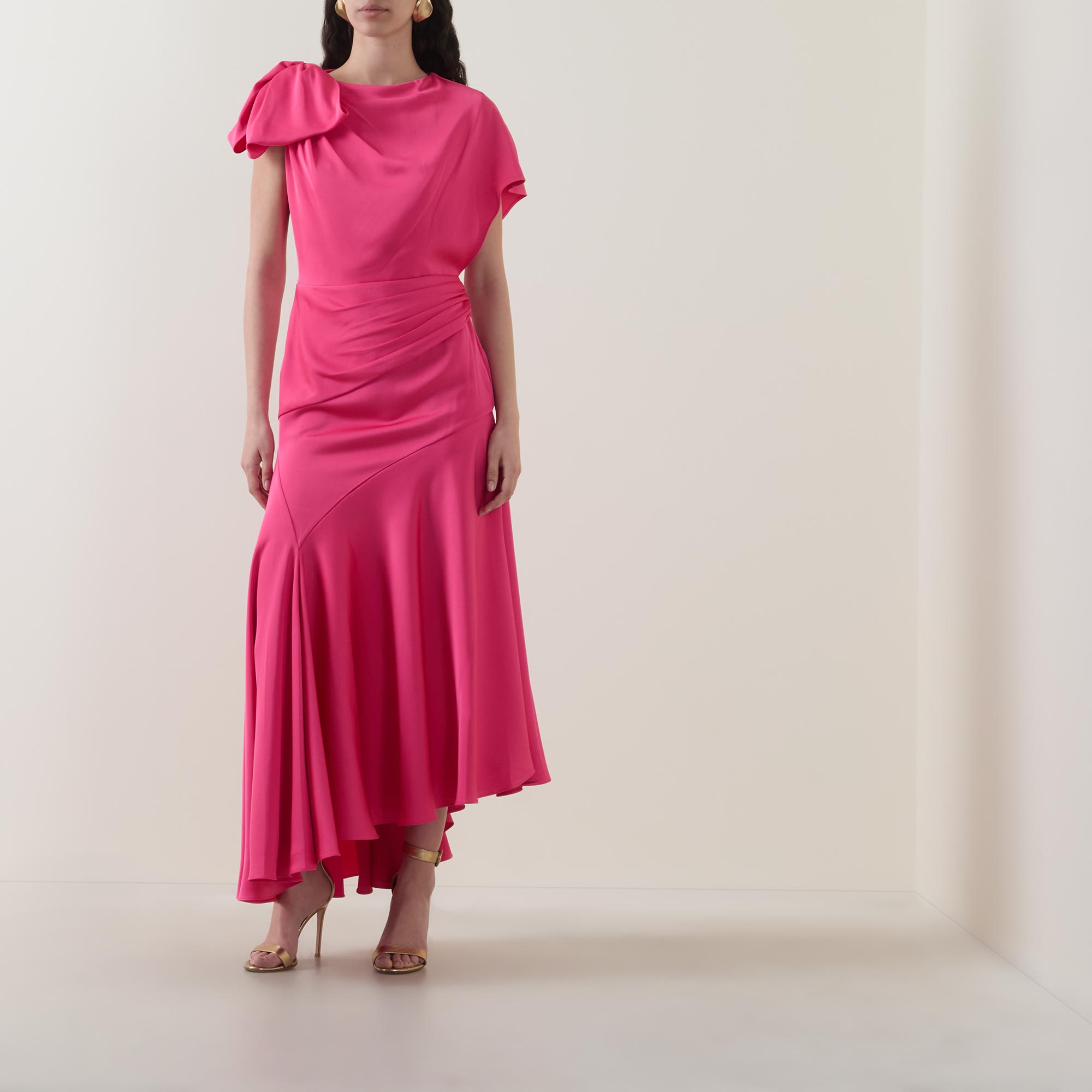 Draped Asymmetric Dress