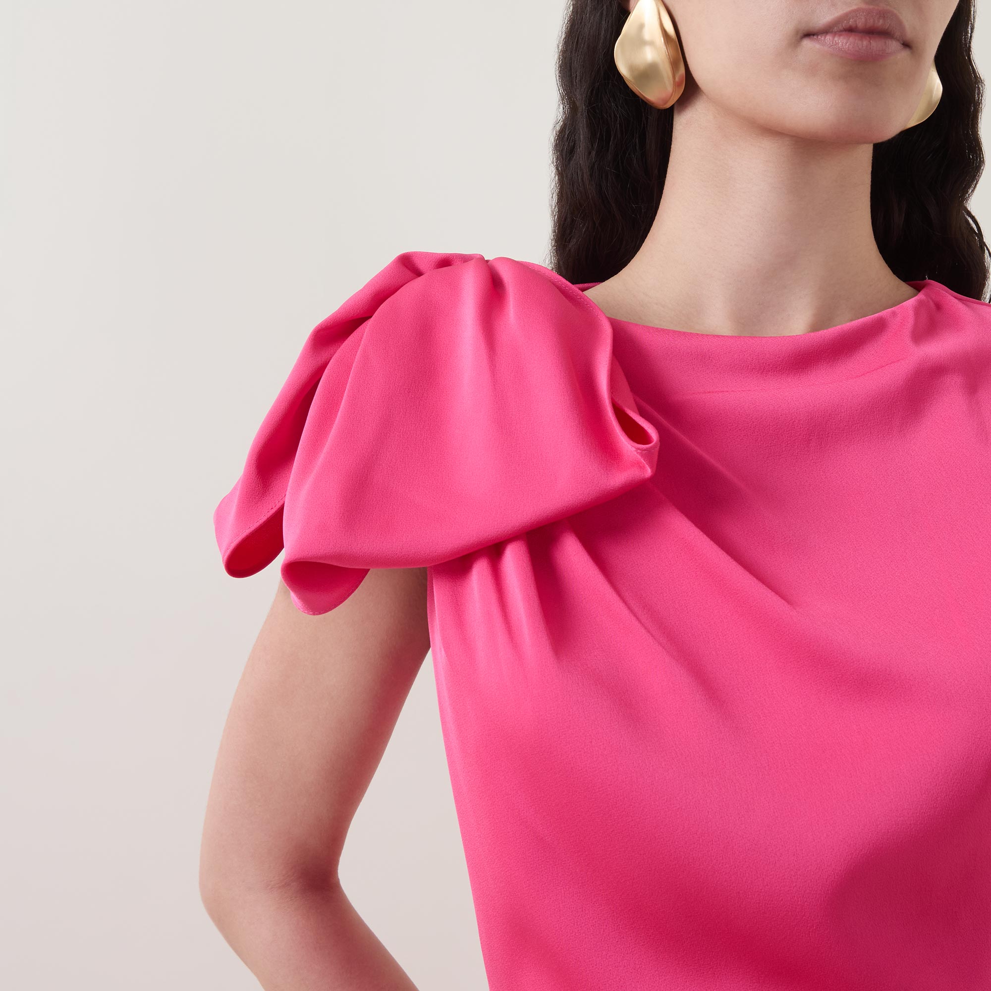 Draped Asymmetric Dress