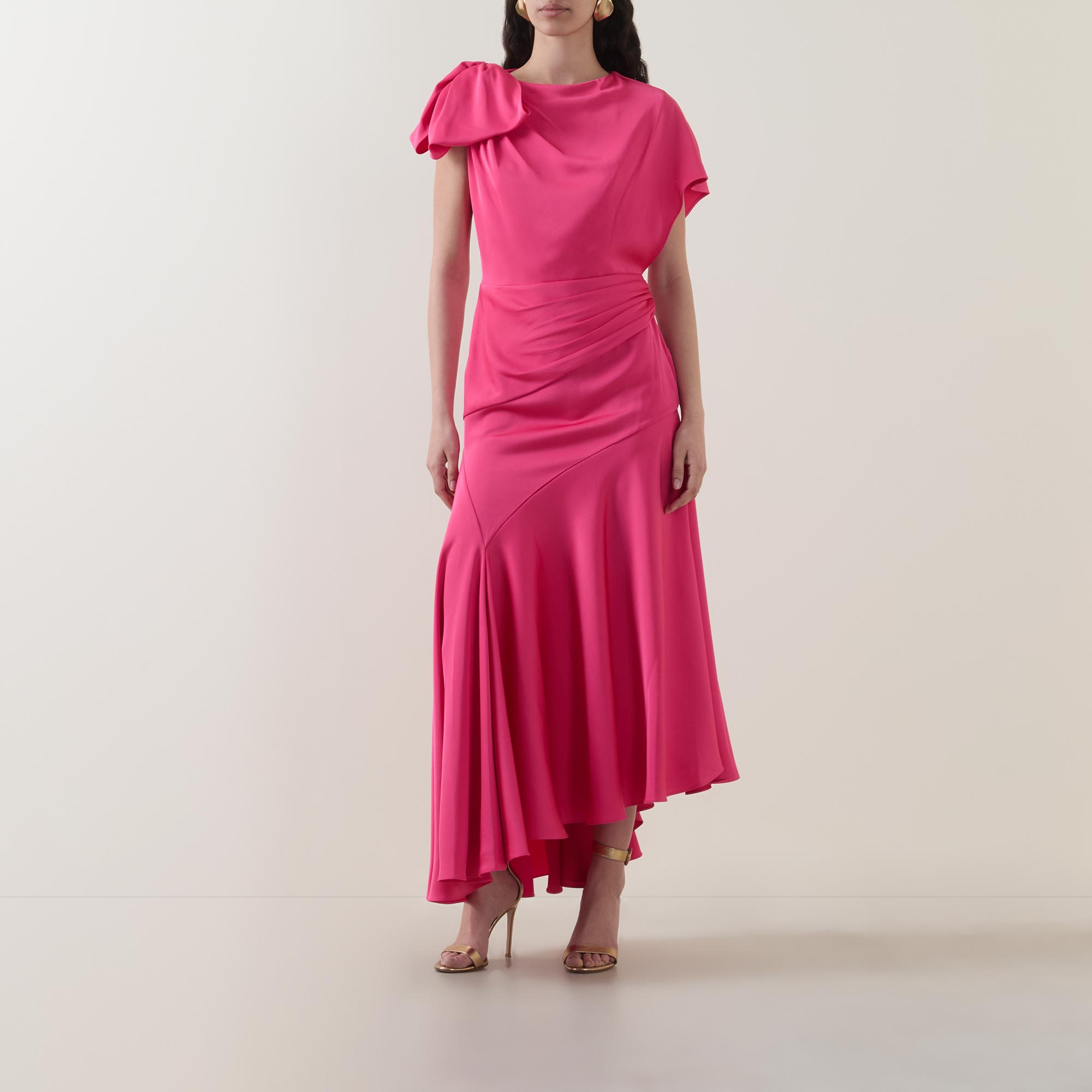 Draped Asymmetric Dress