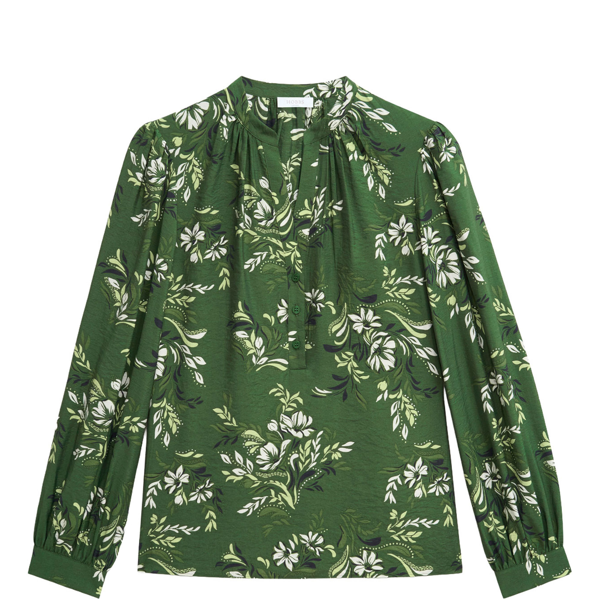 Sylvia Floral Ruched Blouse