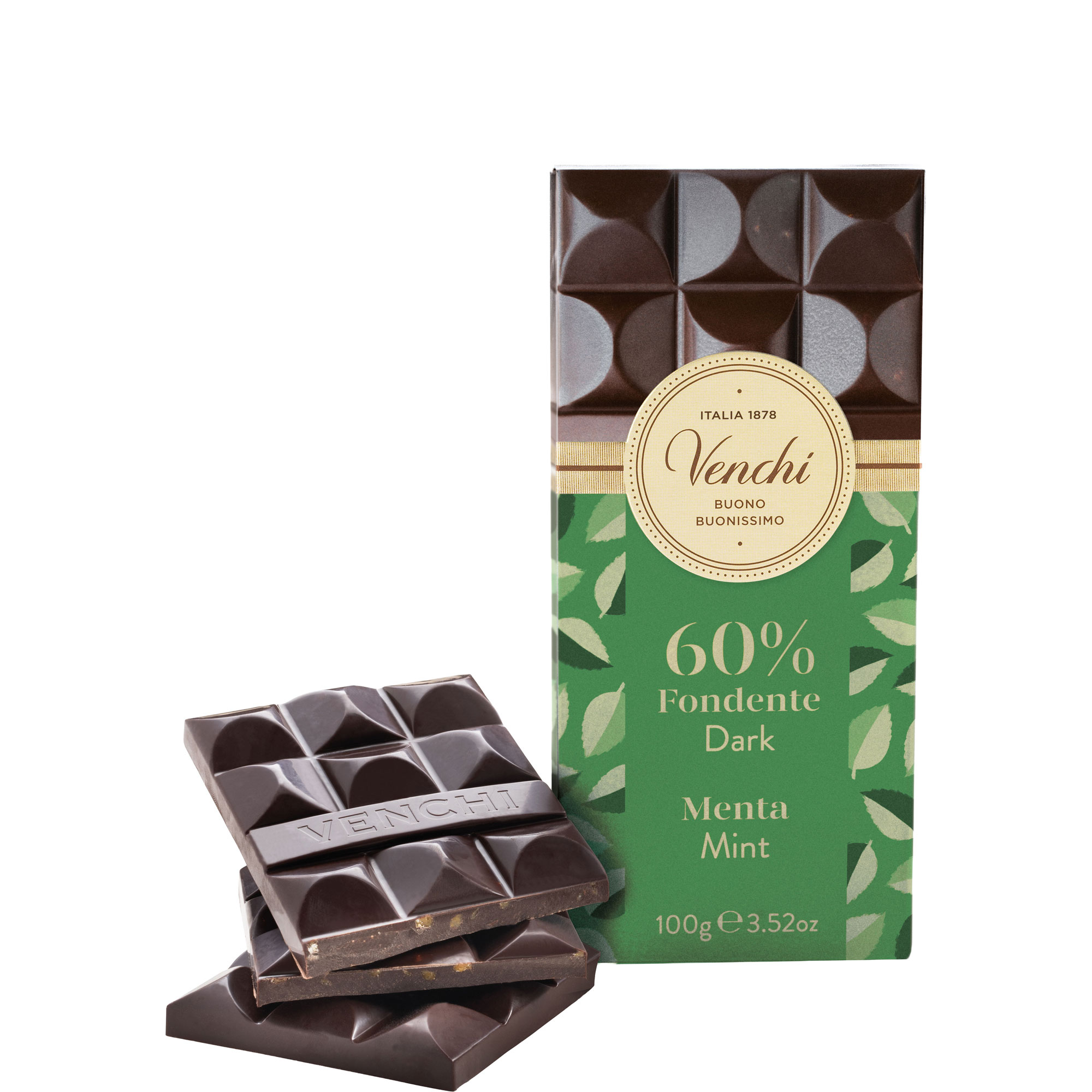 Dark Chocolate Bar With Mint Crunchy Grains 100g
