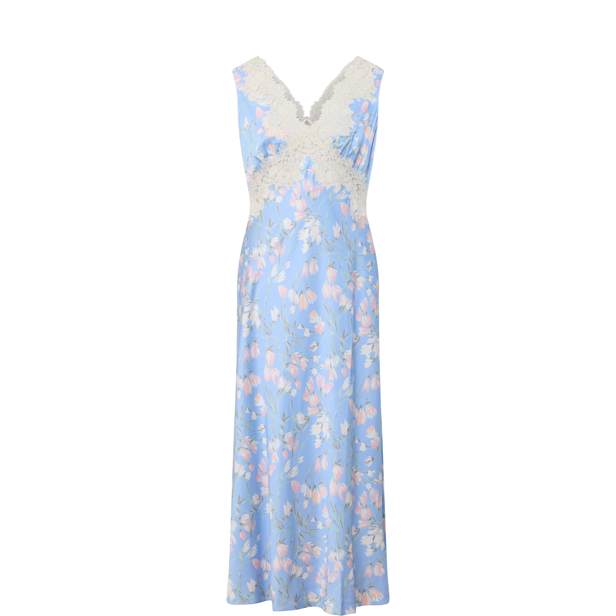 Lysandra Floral Lace Trim Slip Dress