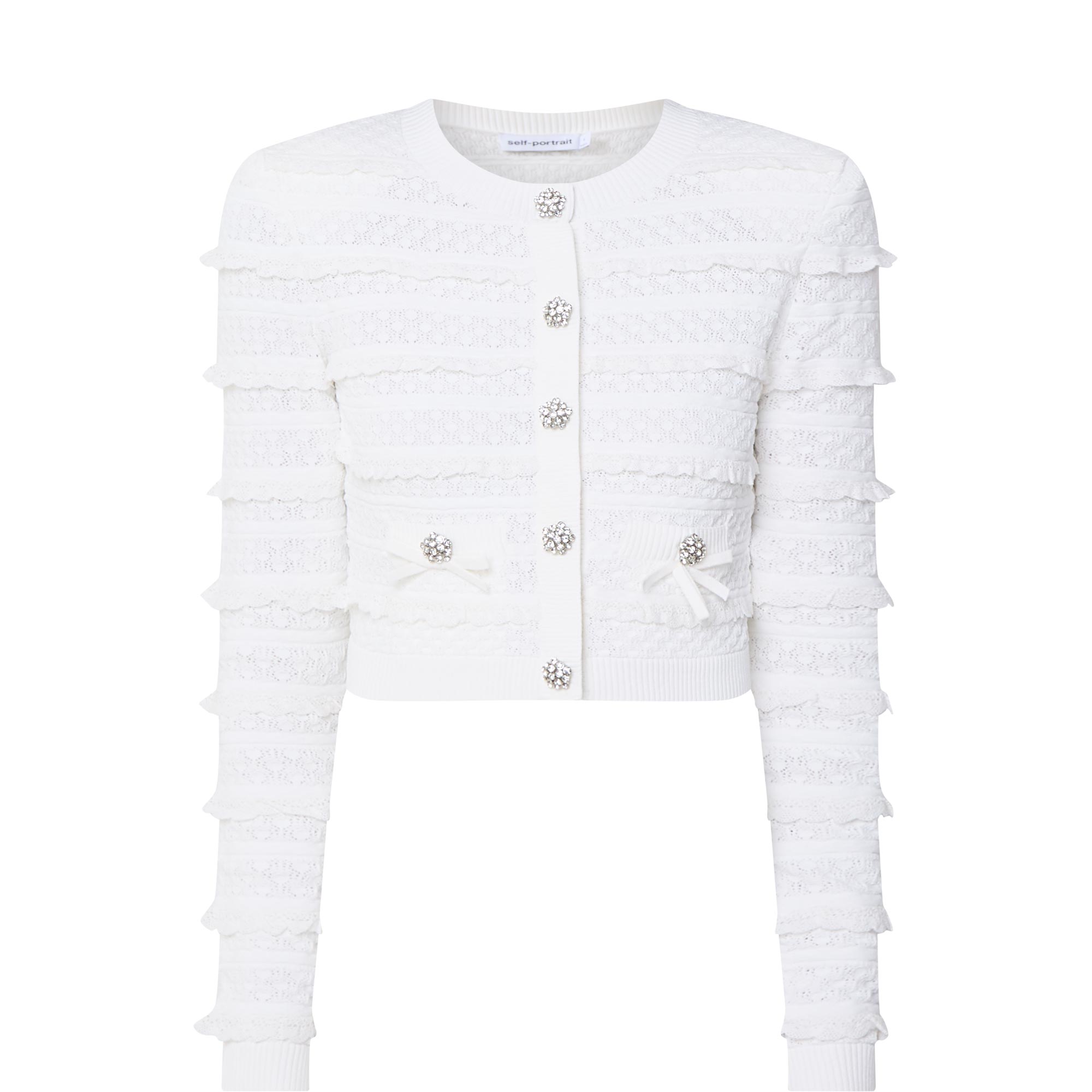 Pointelle Diamante Cardigan