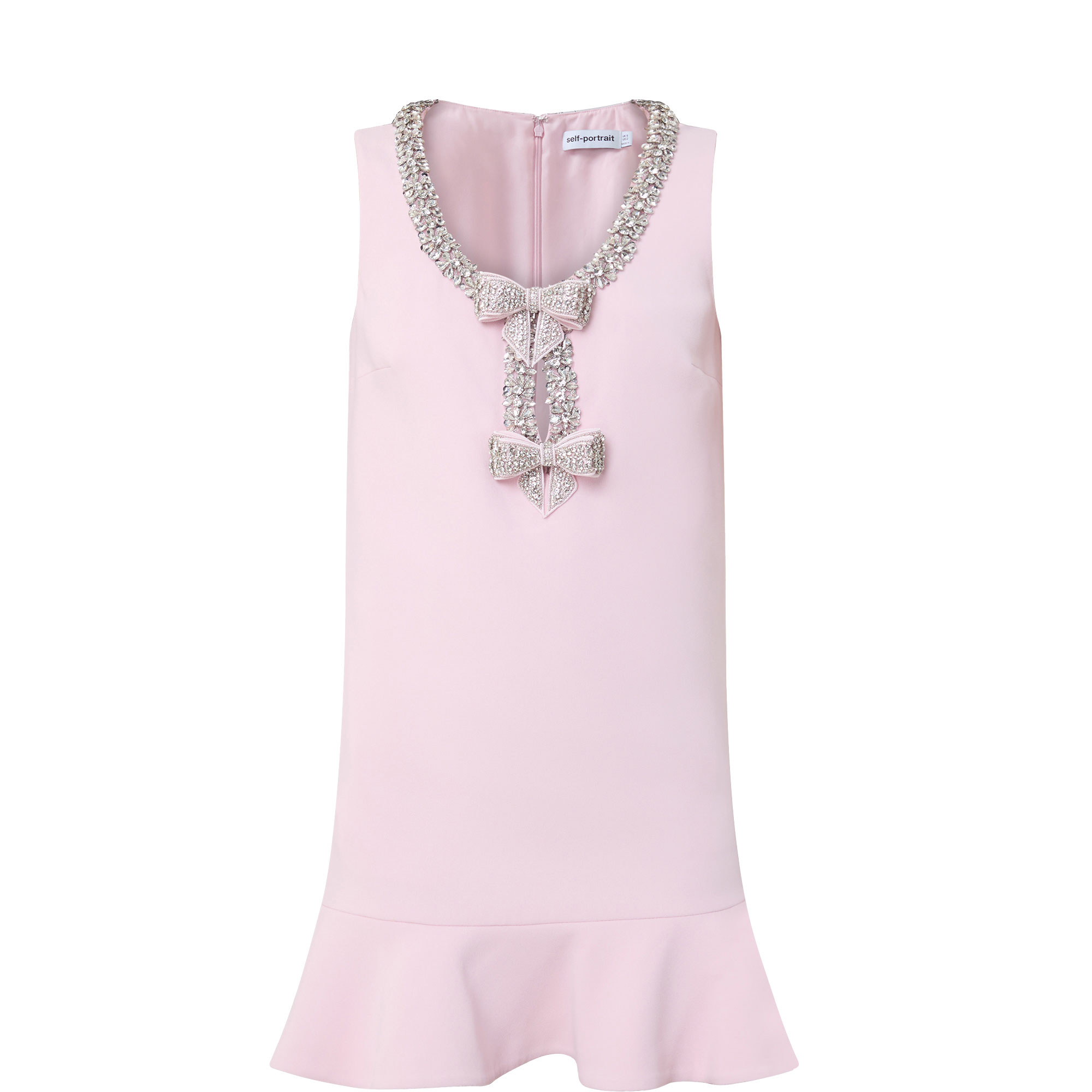 Embellished Bow Mini Dress