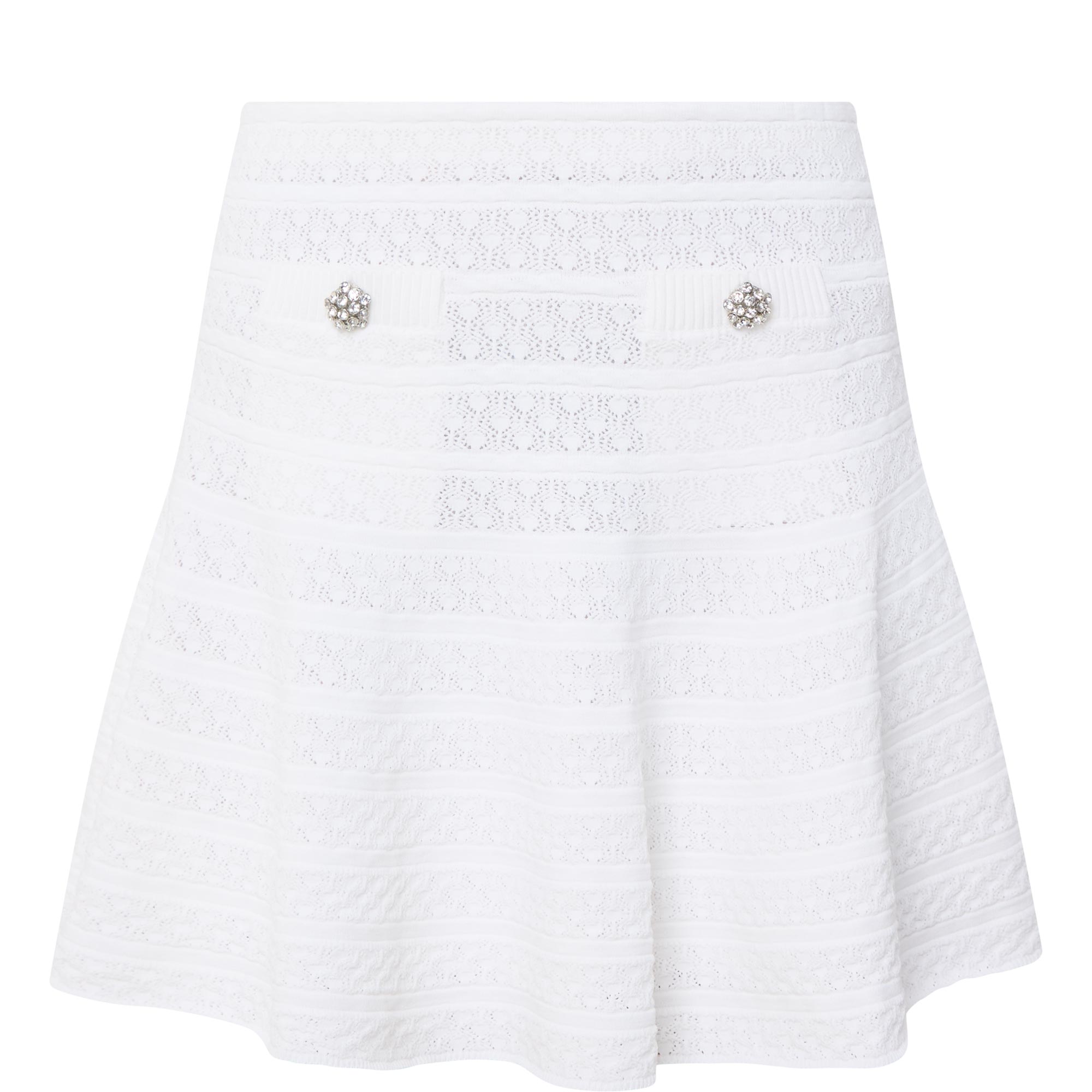 Pointelle Skater Mini Skirt
