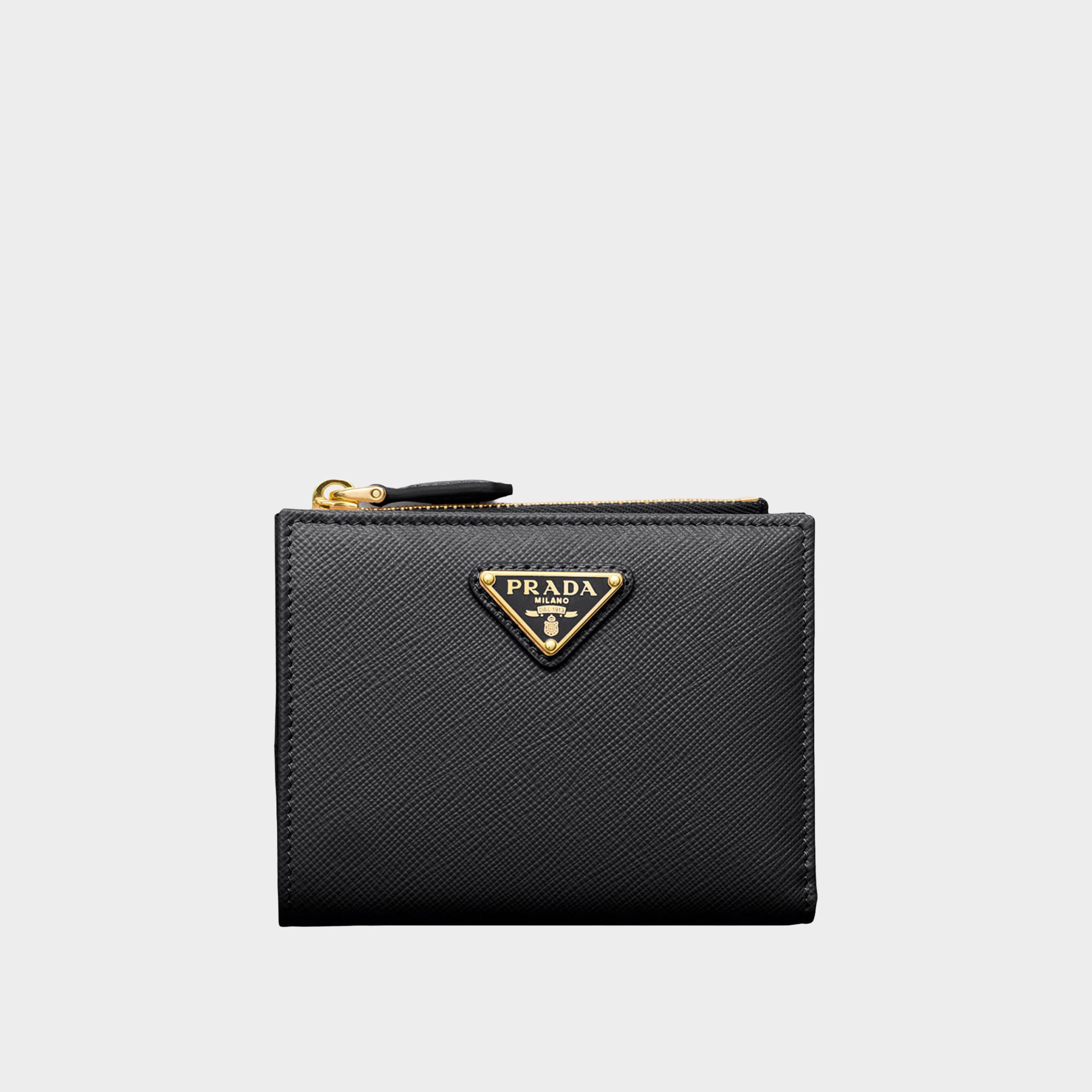 Small Saffiano Leather Flap Wallet