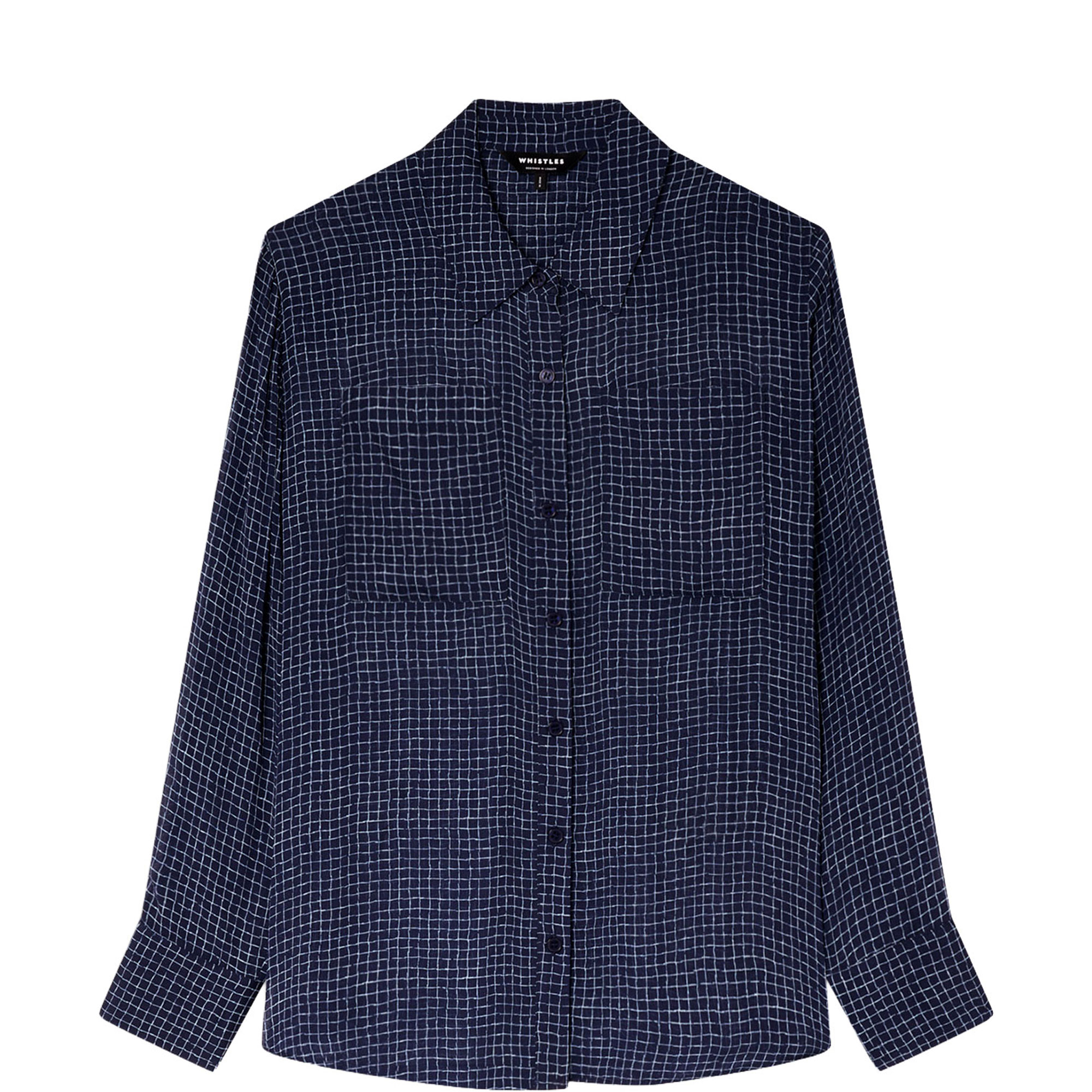 Grid Check Sheer Casual Shirt