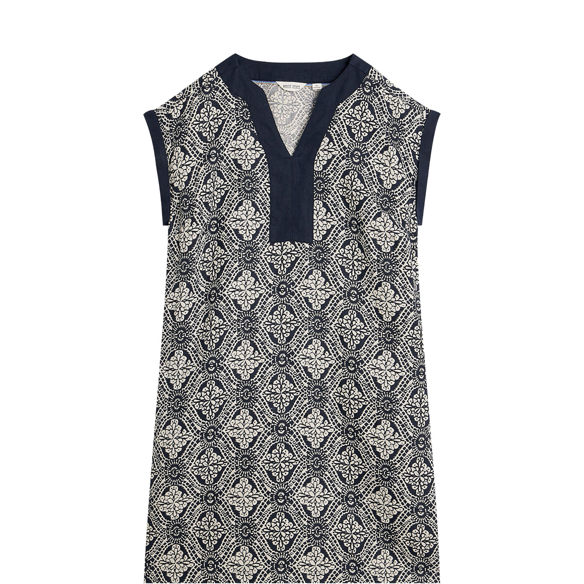 Jilly Printed Linen Shift Dress