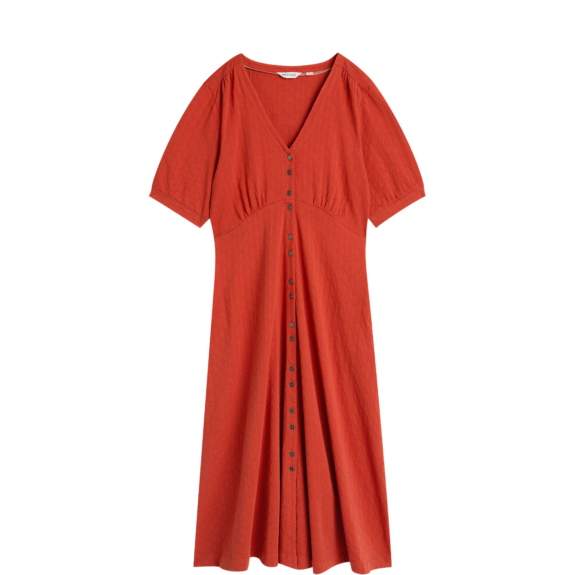 Megan Button Front Flared Dress