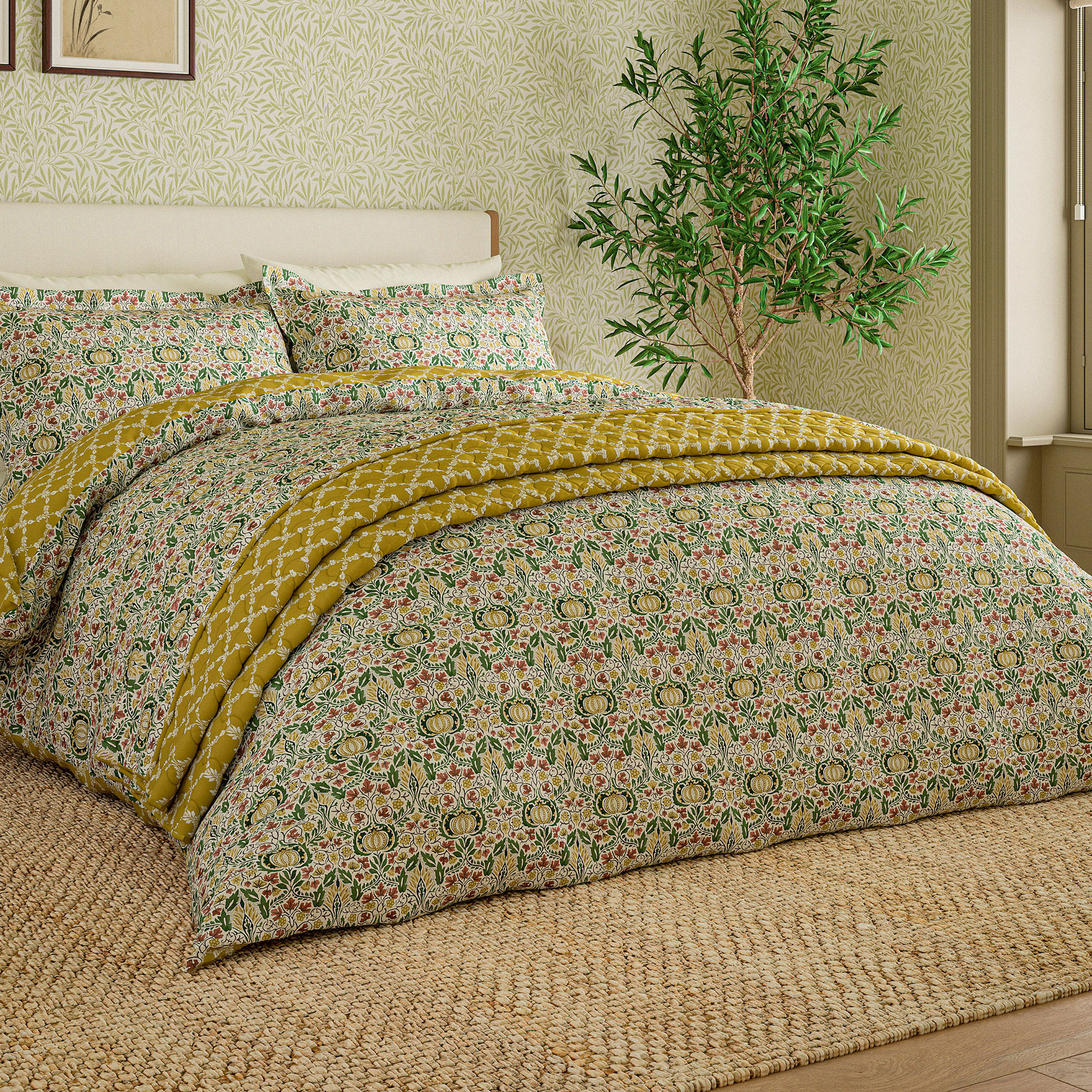 Little Chintz Duvet Set Green