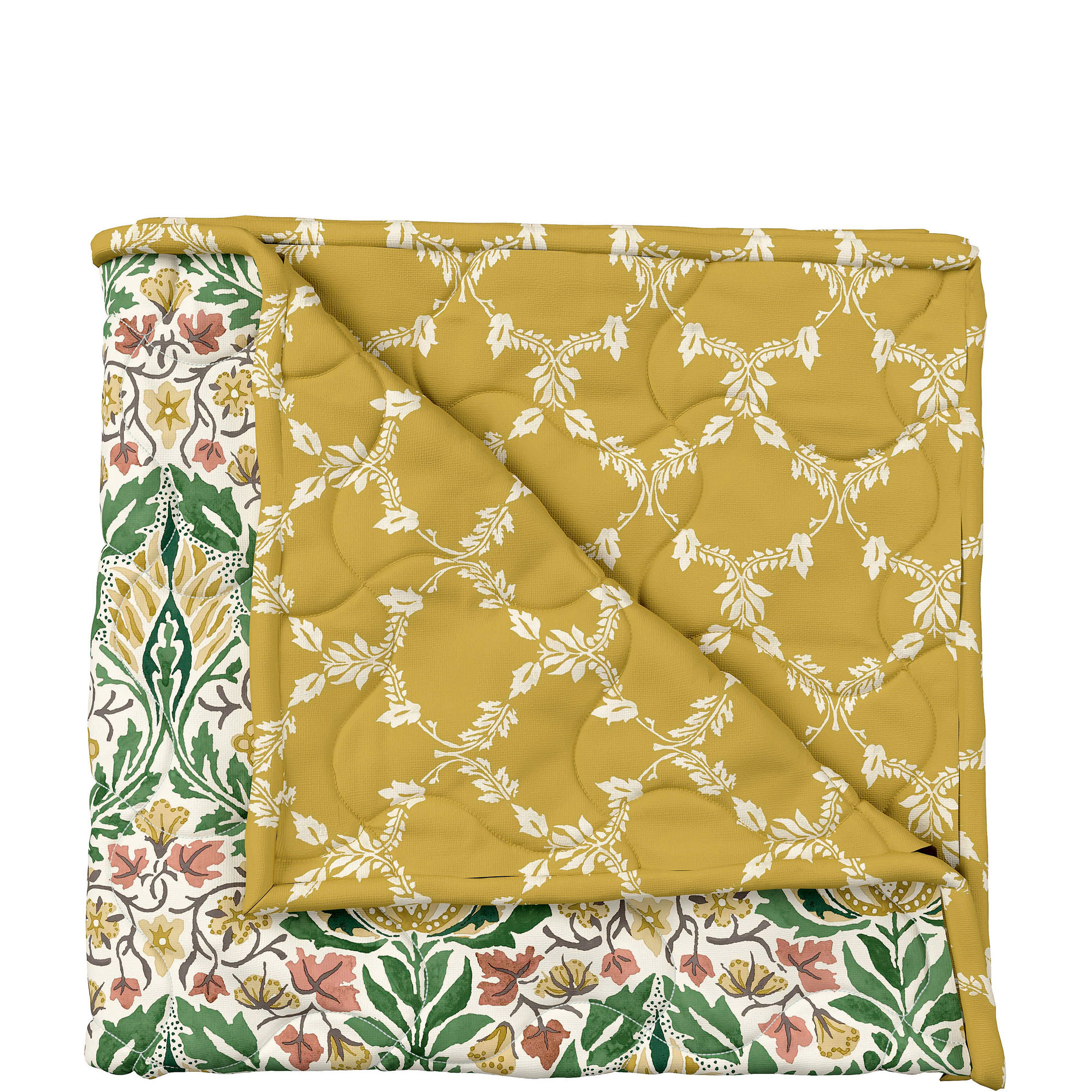Little Chintz Throw Green