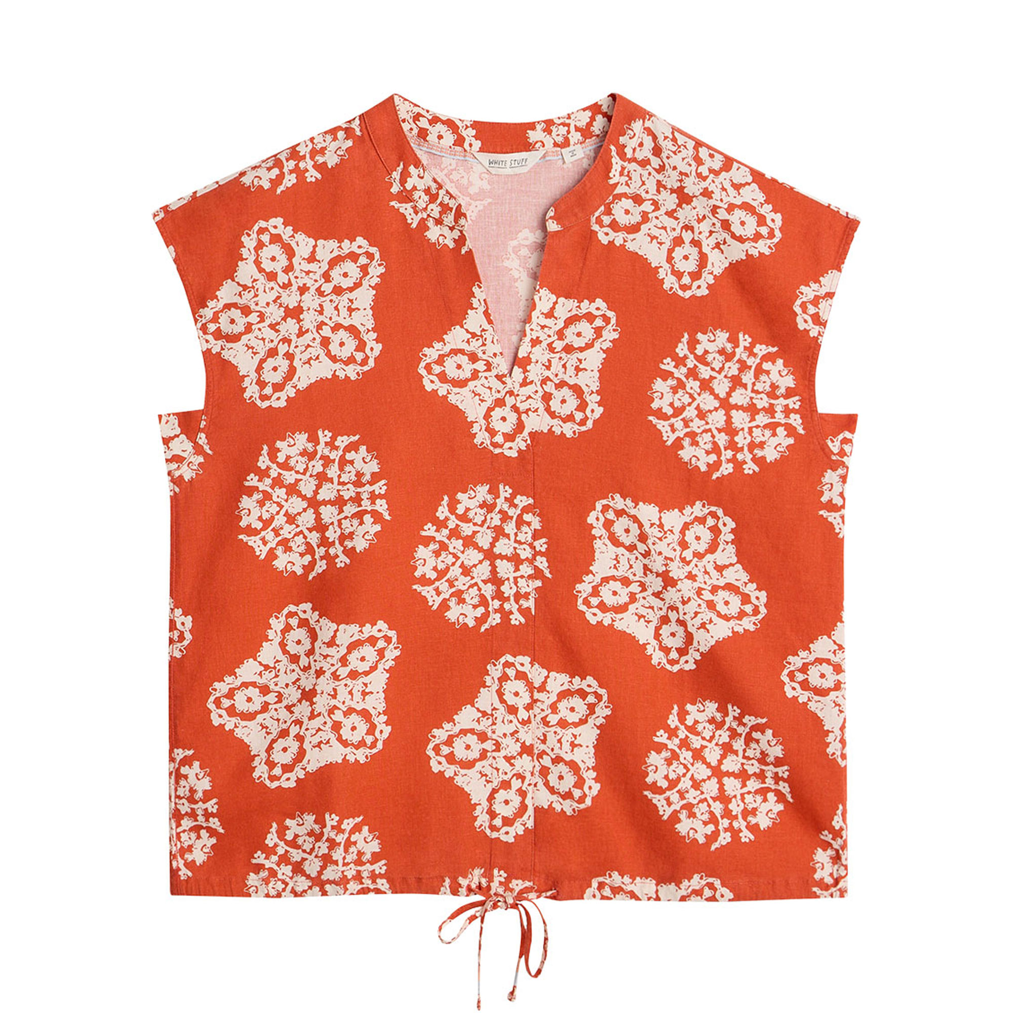 Nicole Printed Drawstring Blouse