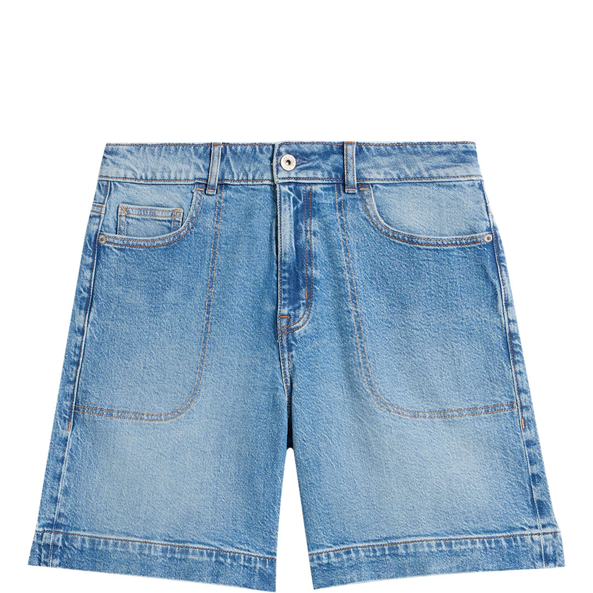 Tia Pocket Stitch Denim Shorts