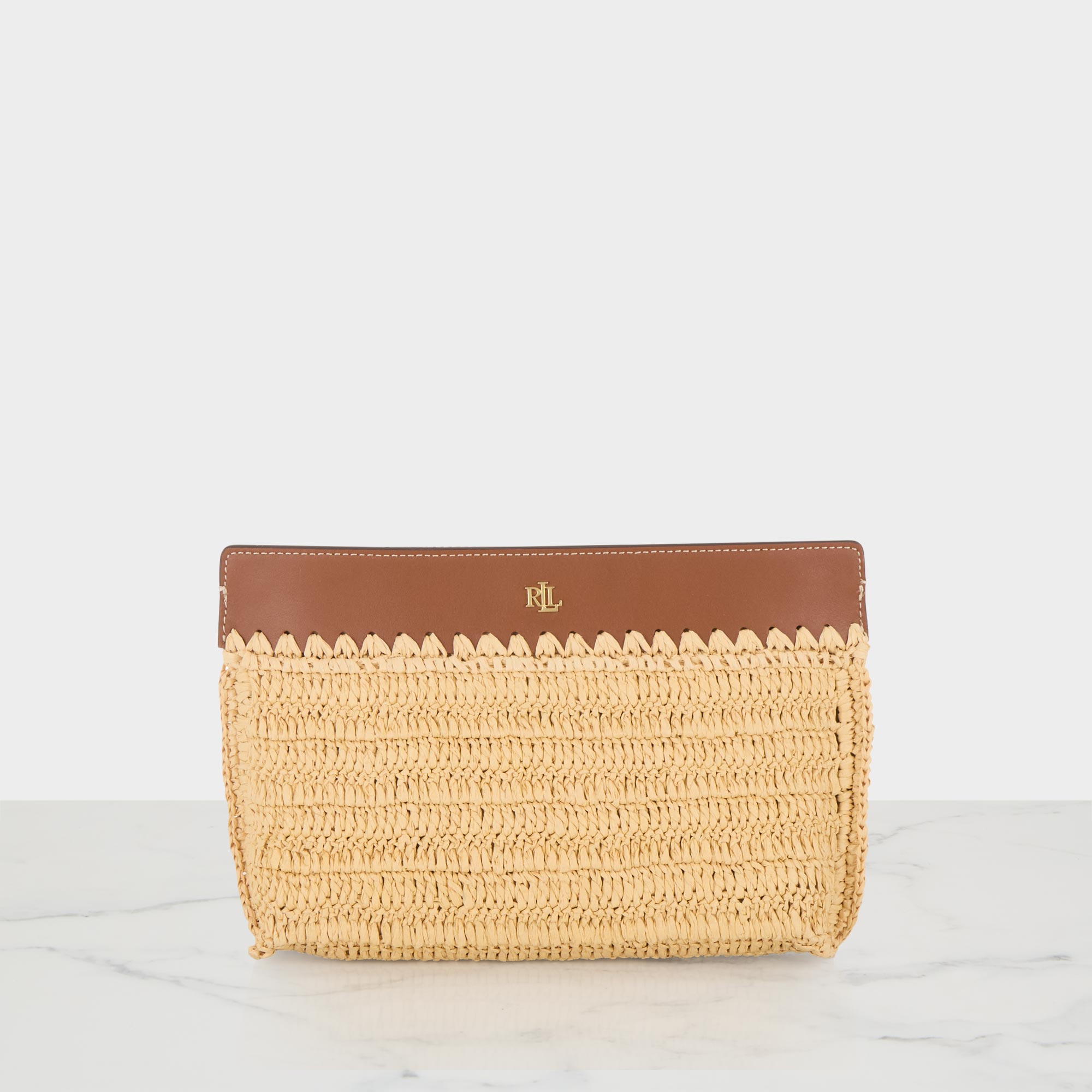 Raffia Large Pouch