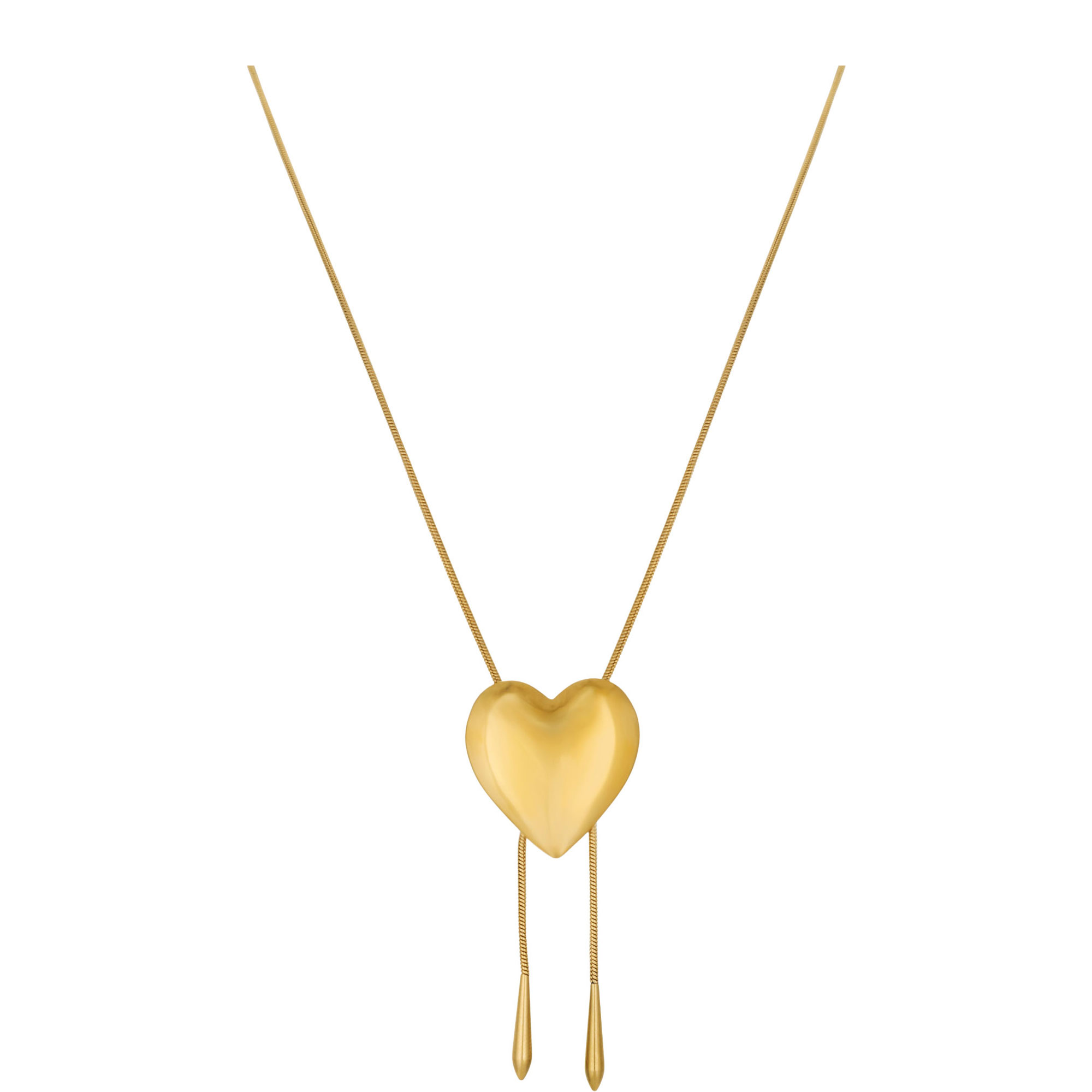 Drop Down Heart Pendant Necklace