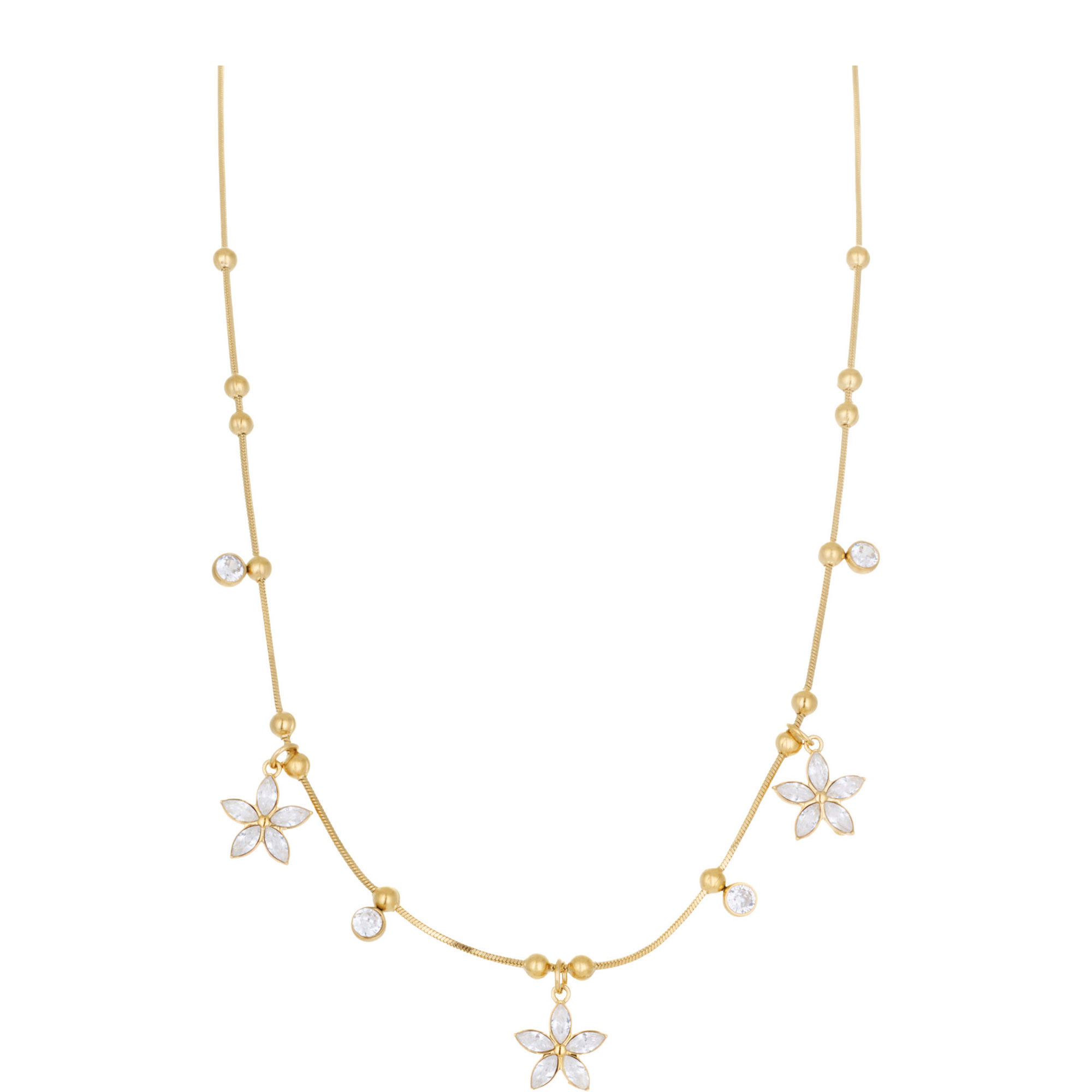 Flower & Dot Charm Necklace