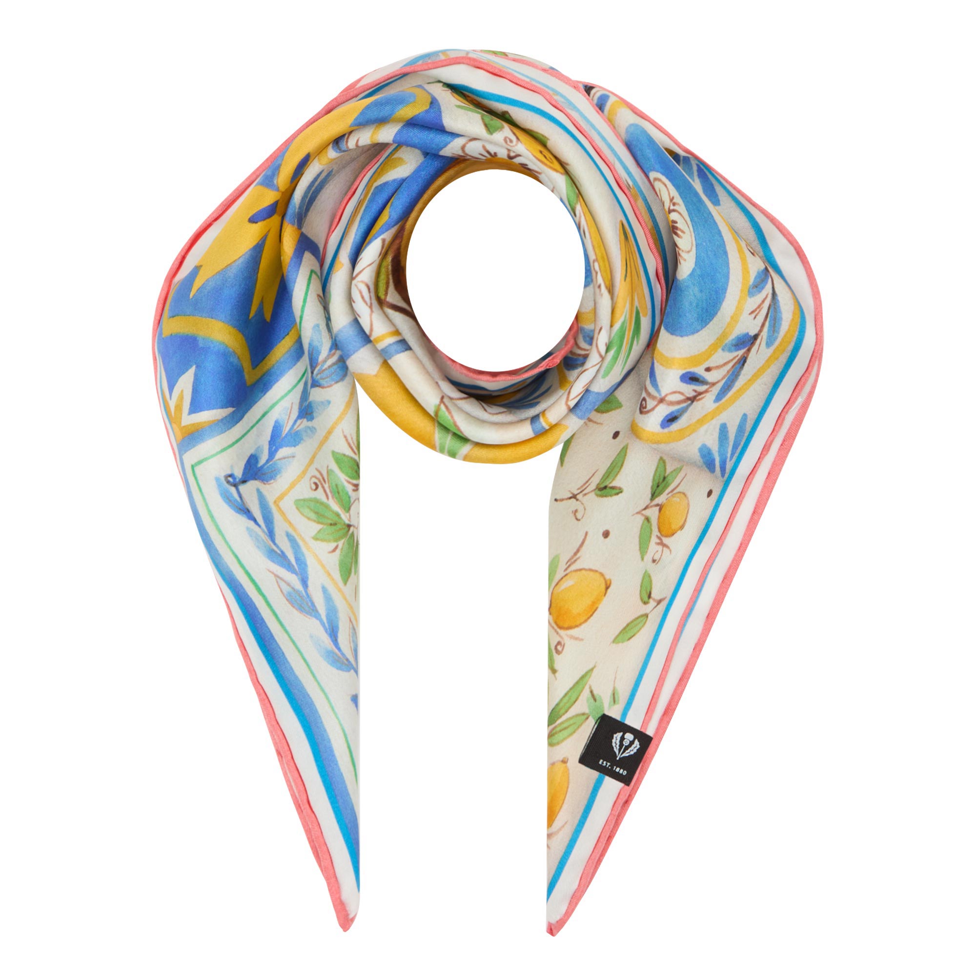 Freshly Squeezed Lemon Silk Square Scarf