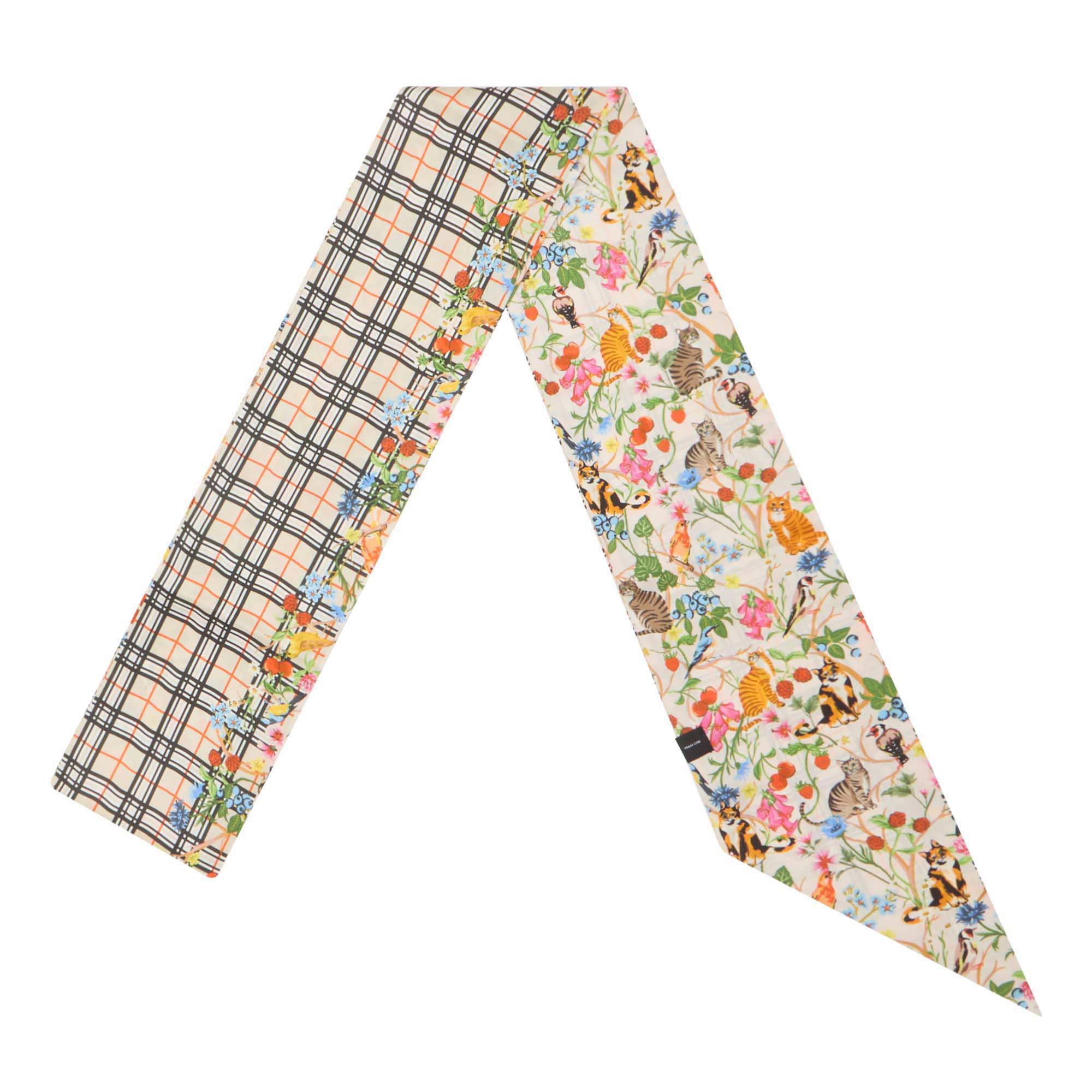 Jungle Plaid Twilly Scarf