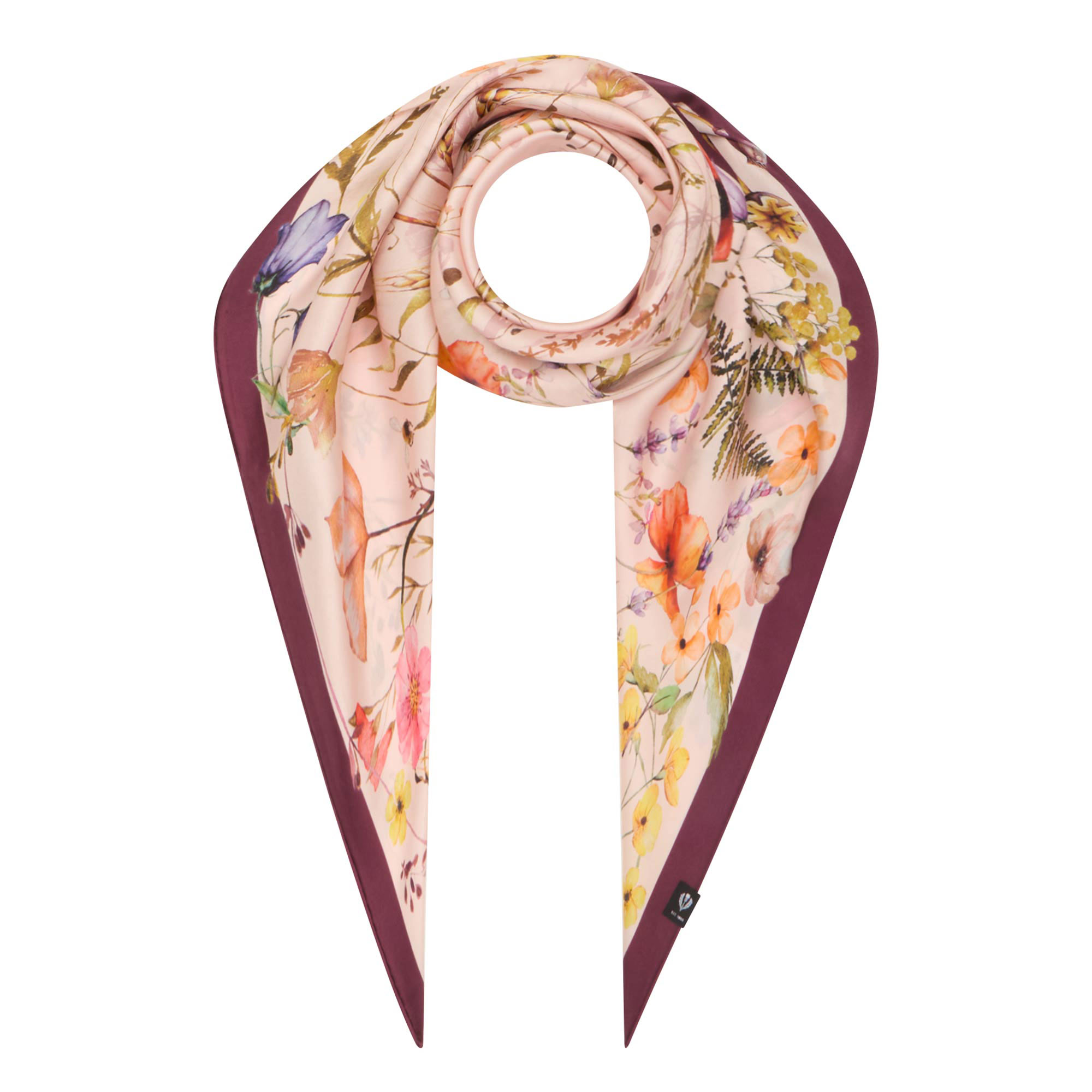 Cottage Floral Silk Square Scarf