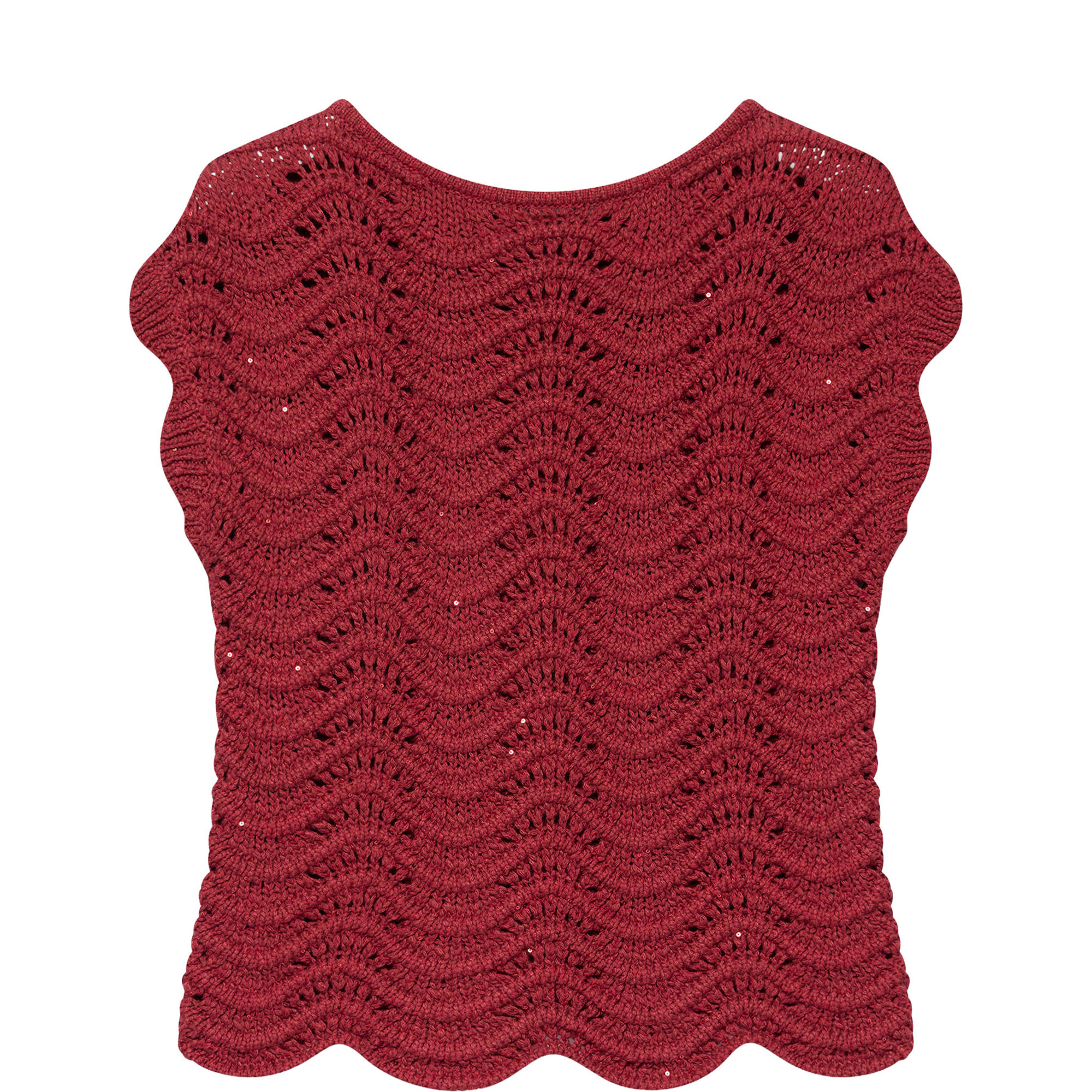 Embellished Open Stitch Top