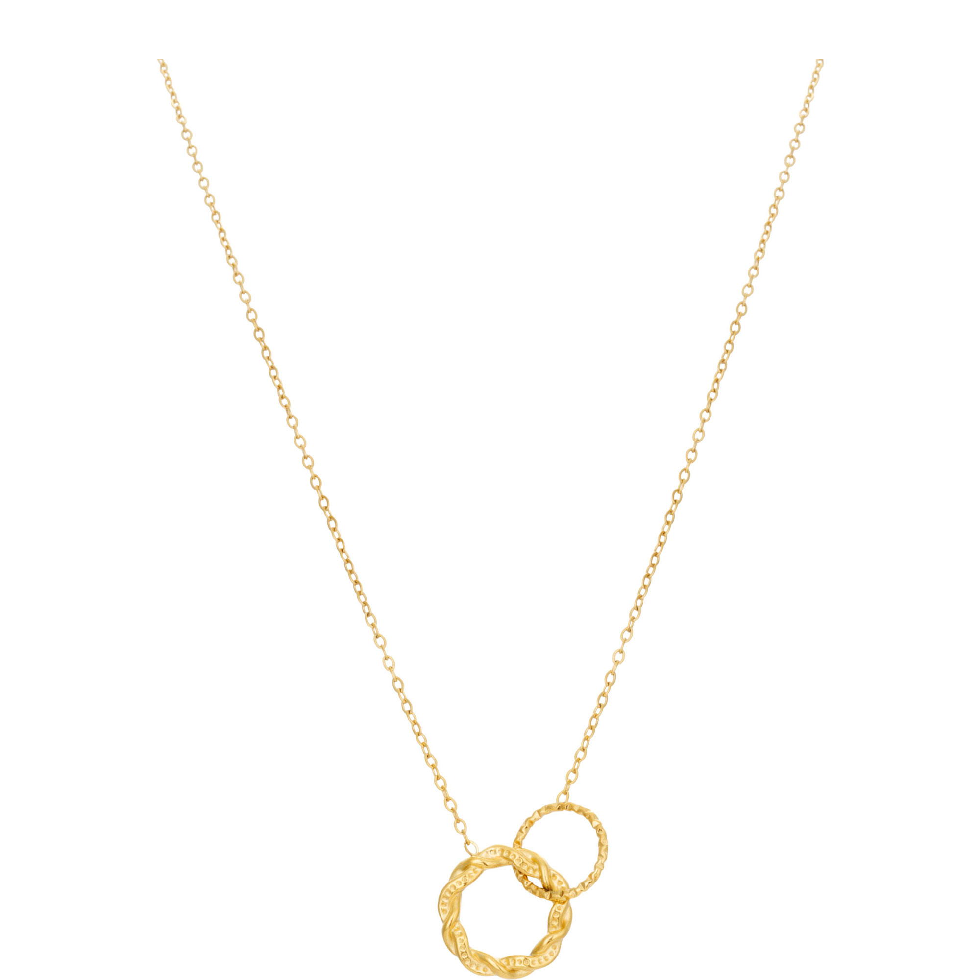 Shimmer Interlinking Circle Chain Necklace