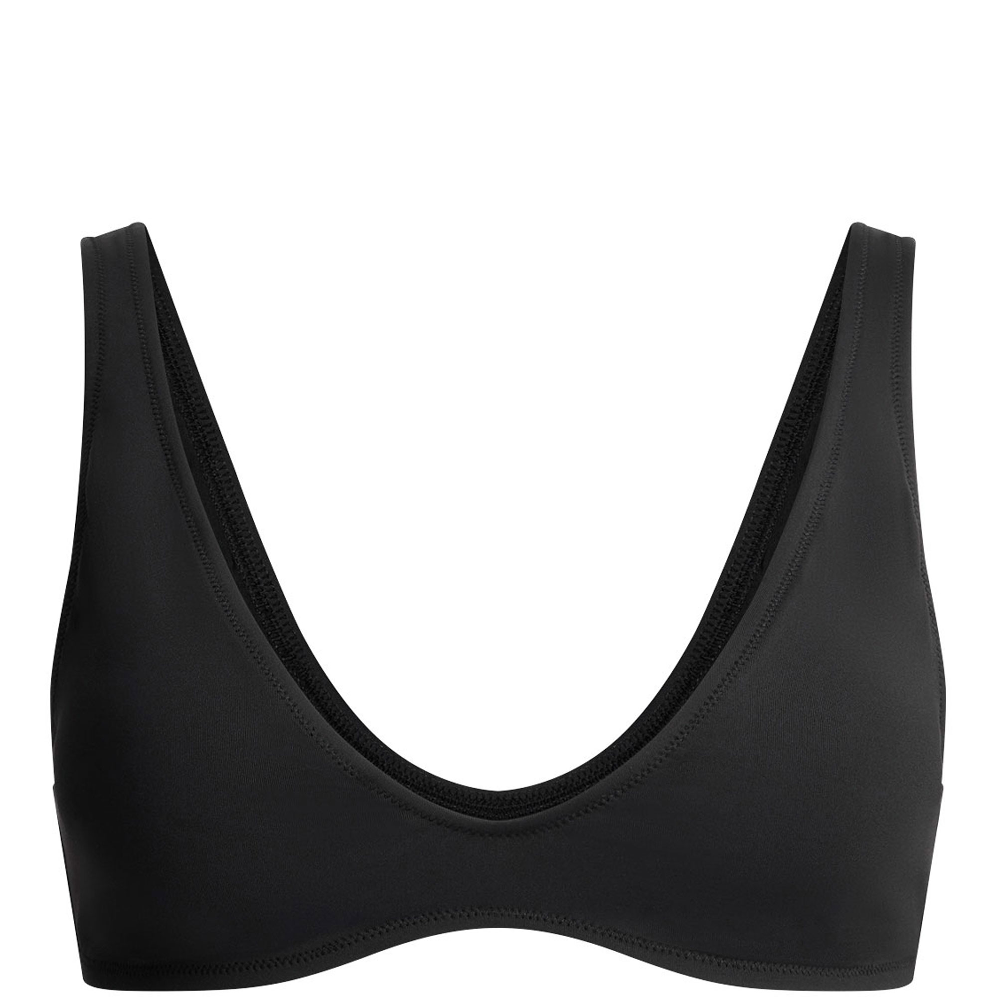 Signature Swim Plunge Bikini Top Onyx