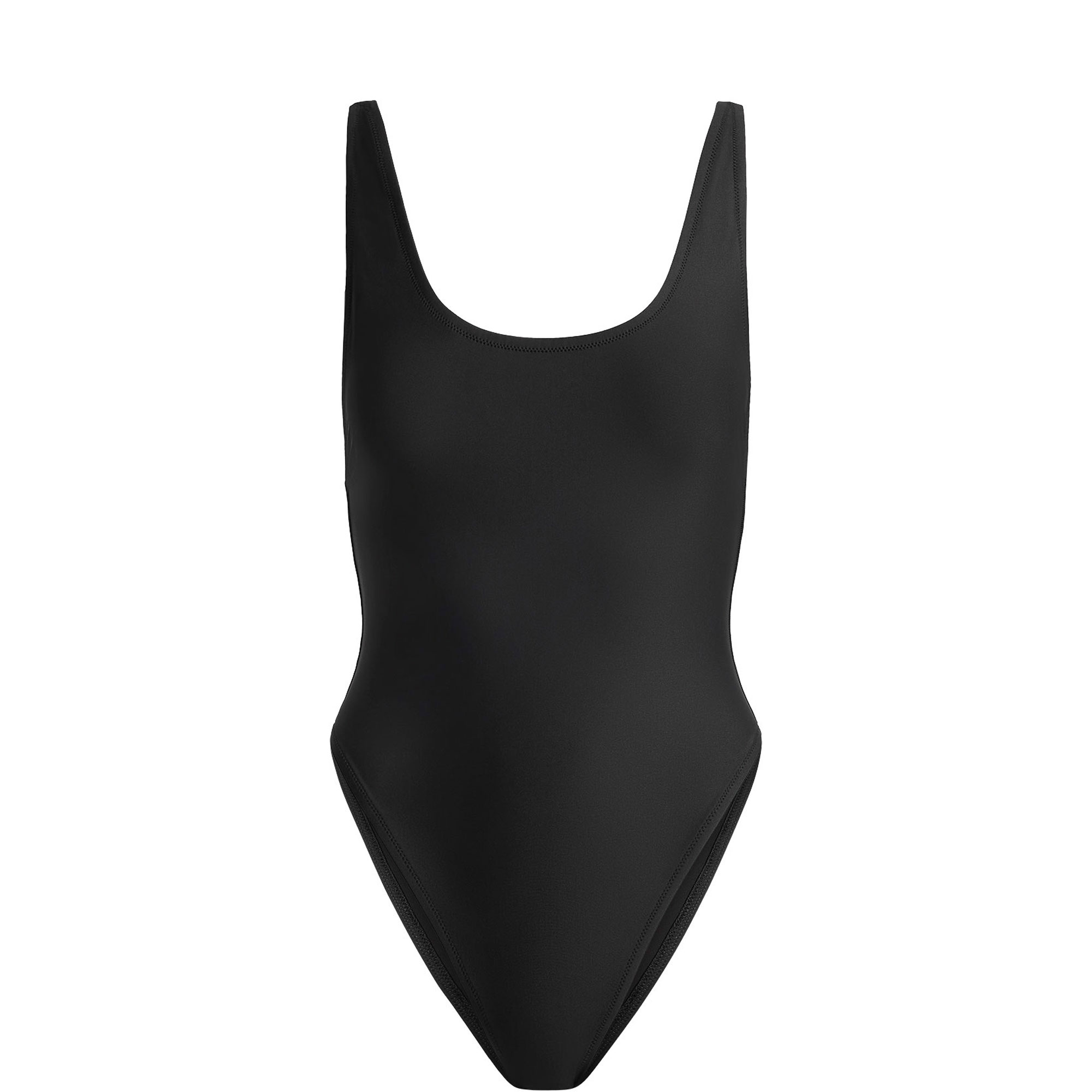 Signature Swim Scoop Neck One Piece Onyx