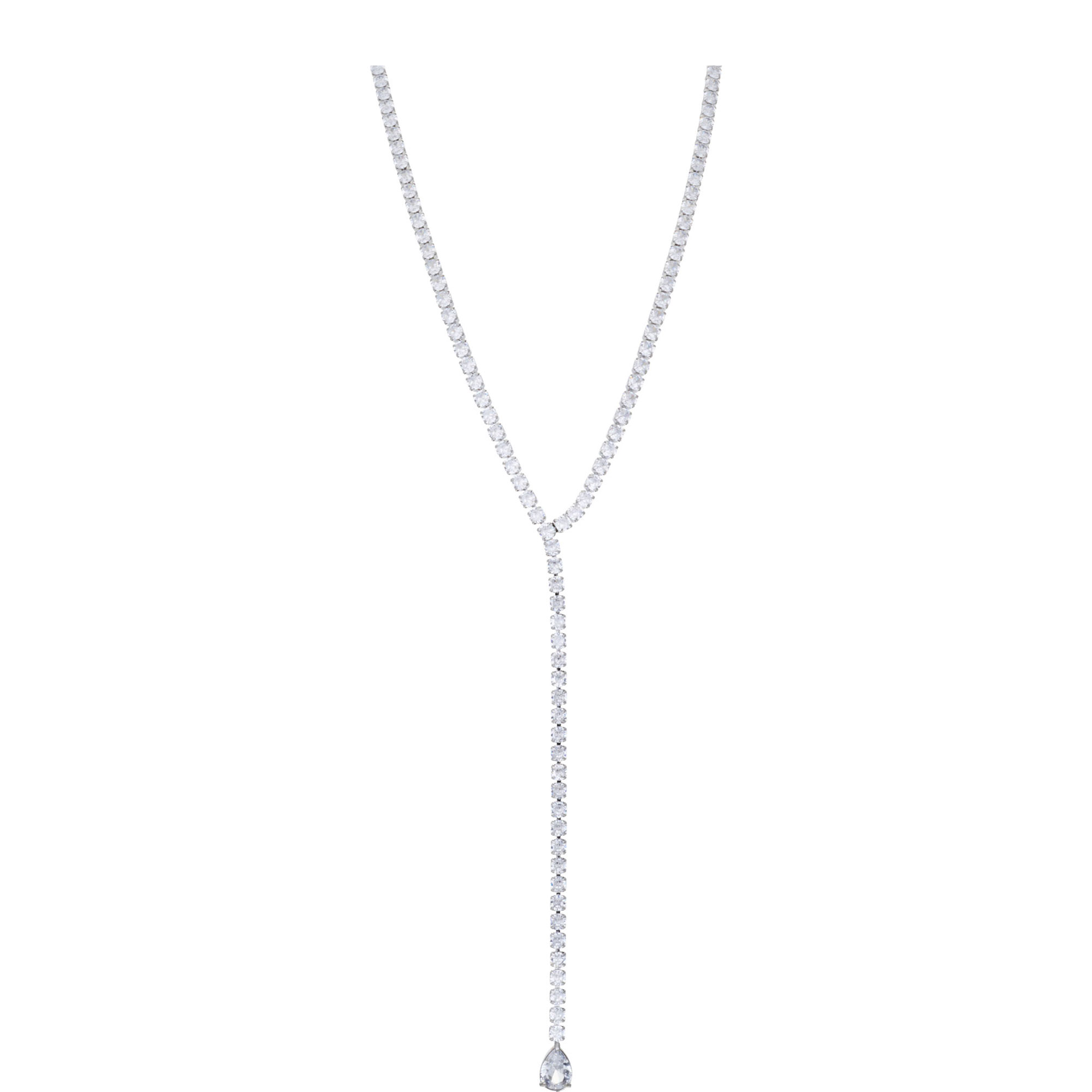 Vibes Drop Down Tennis Necklace