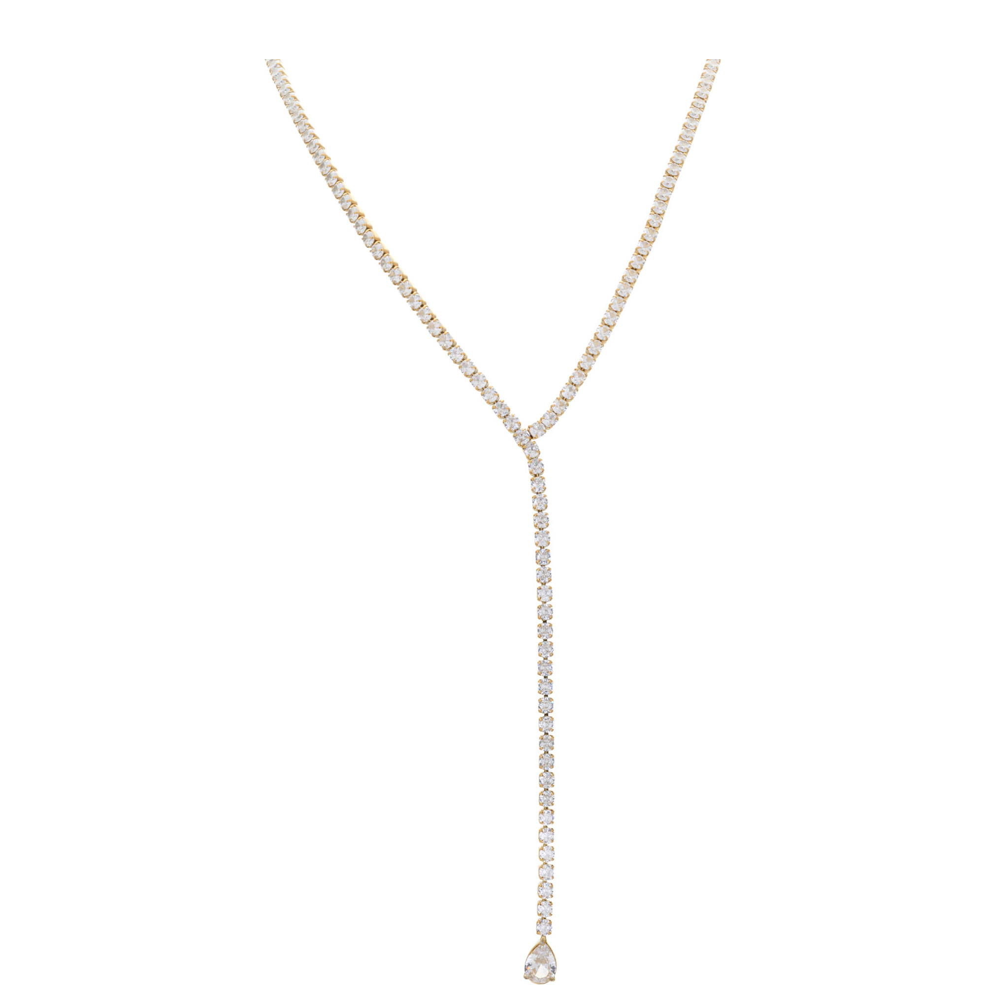 Vibes Drop Down Tennis Necklace