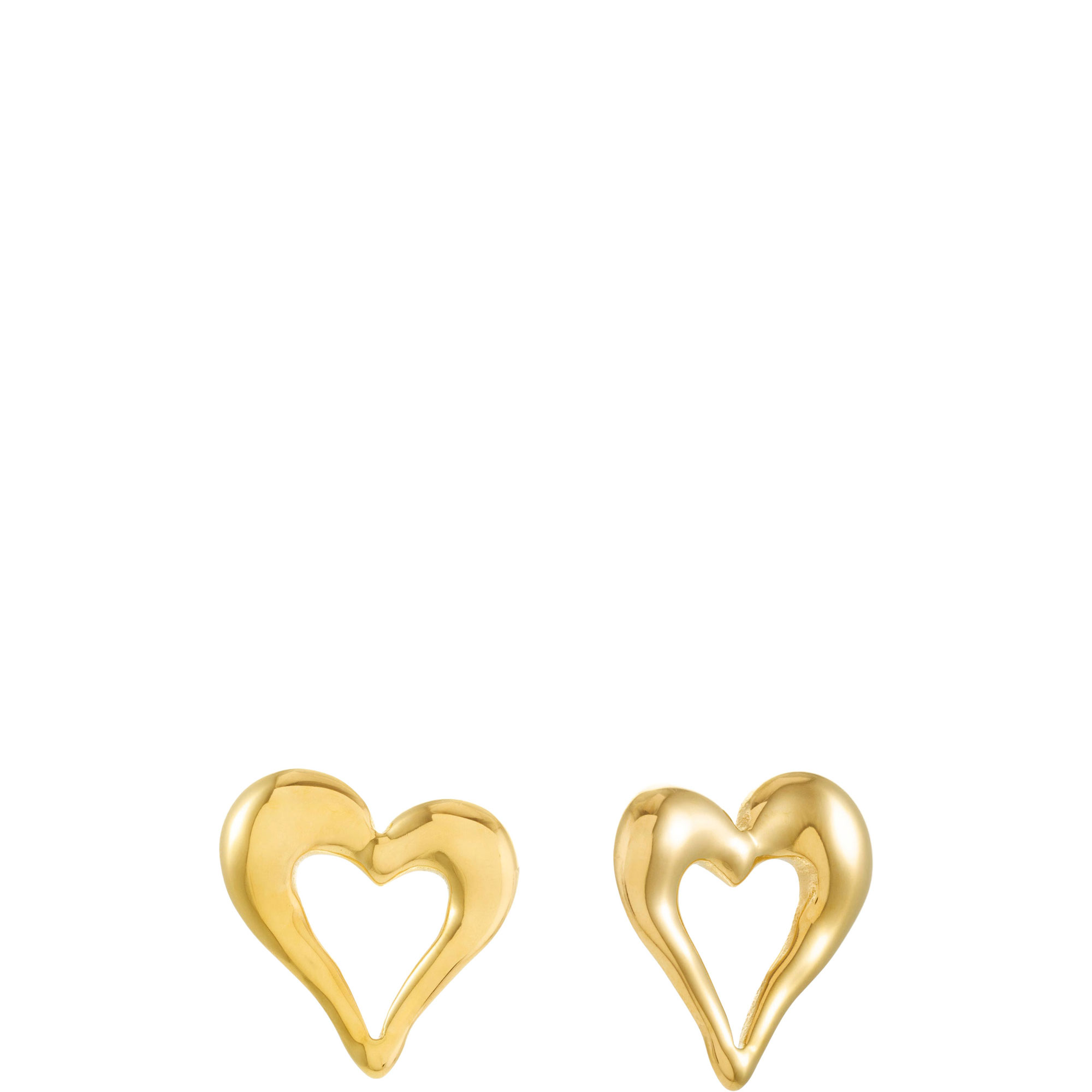 Heart Chunky Stud Earrings